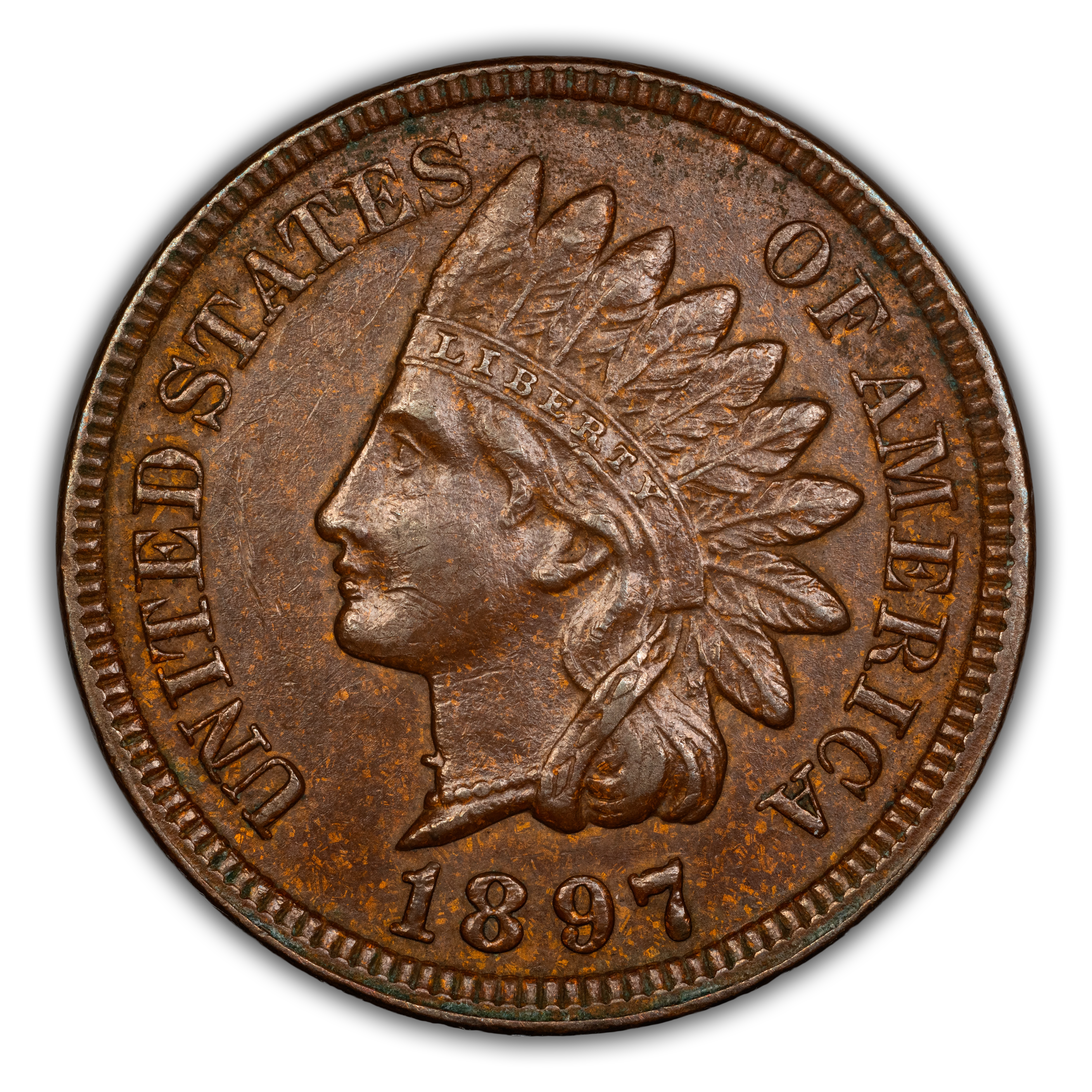 1897 1c Misplaced Date, 1 in Neck, FS-401, S-1 MS BN
