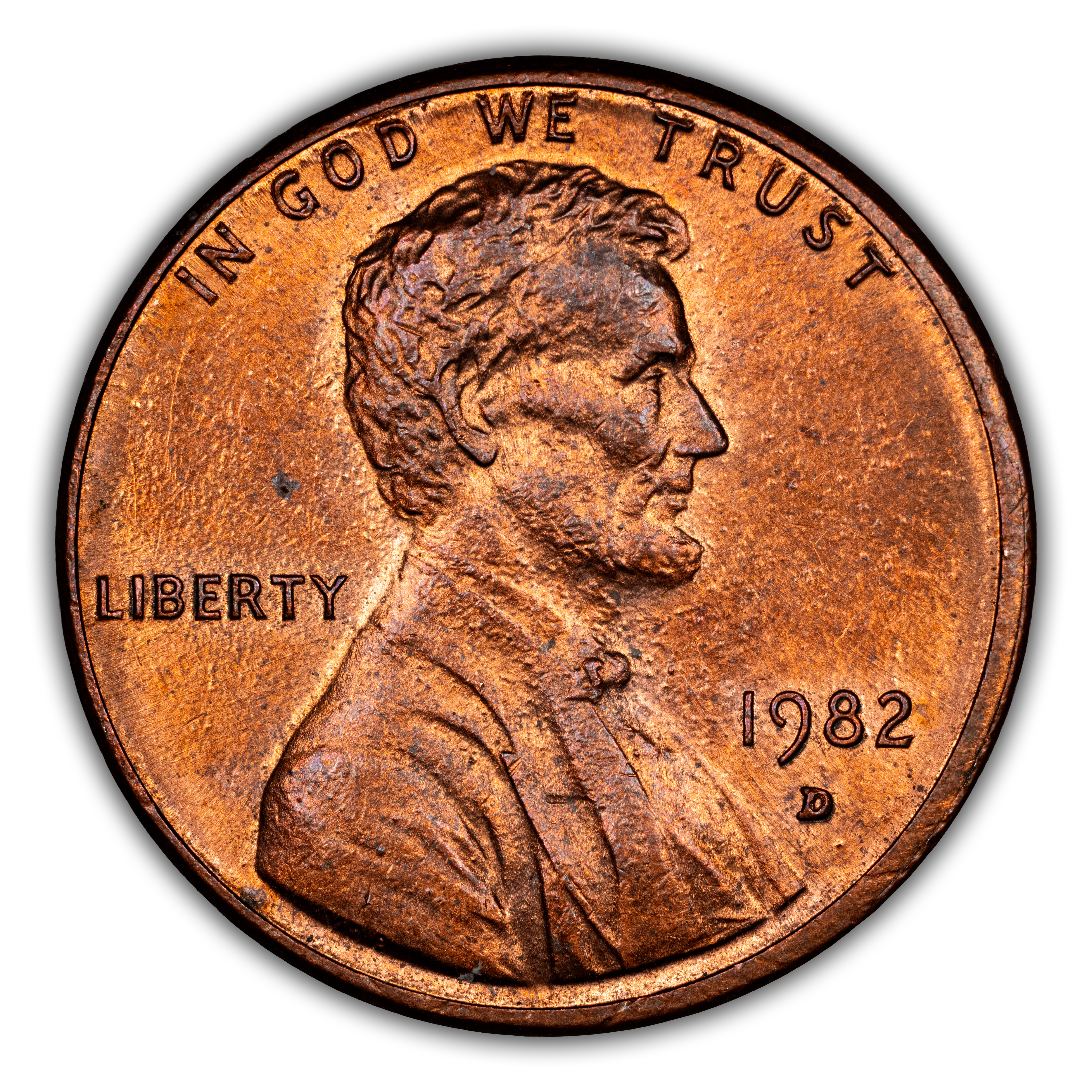 1982-D 1c Zinc, Small Date MS RB