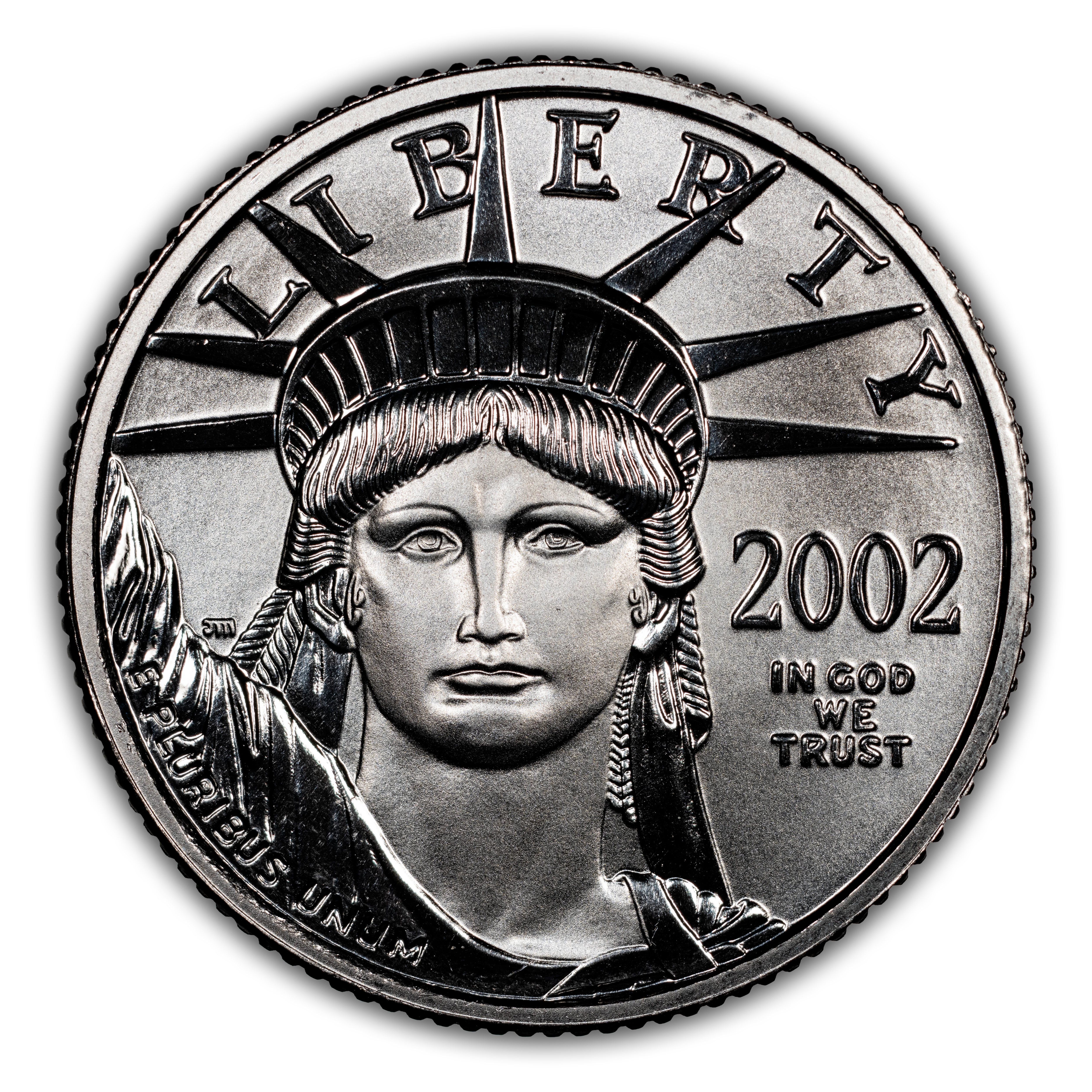 2002 $25 Platinum Eagle MS