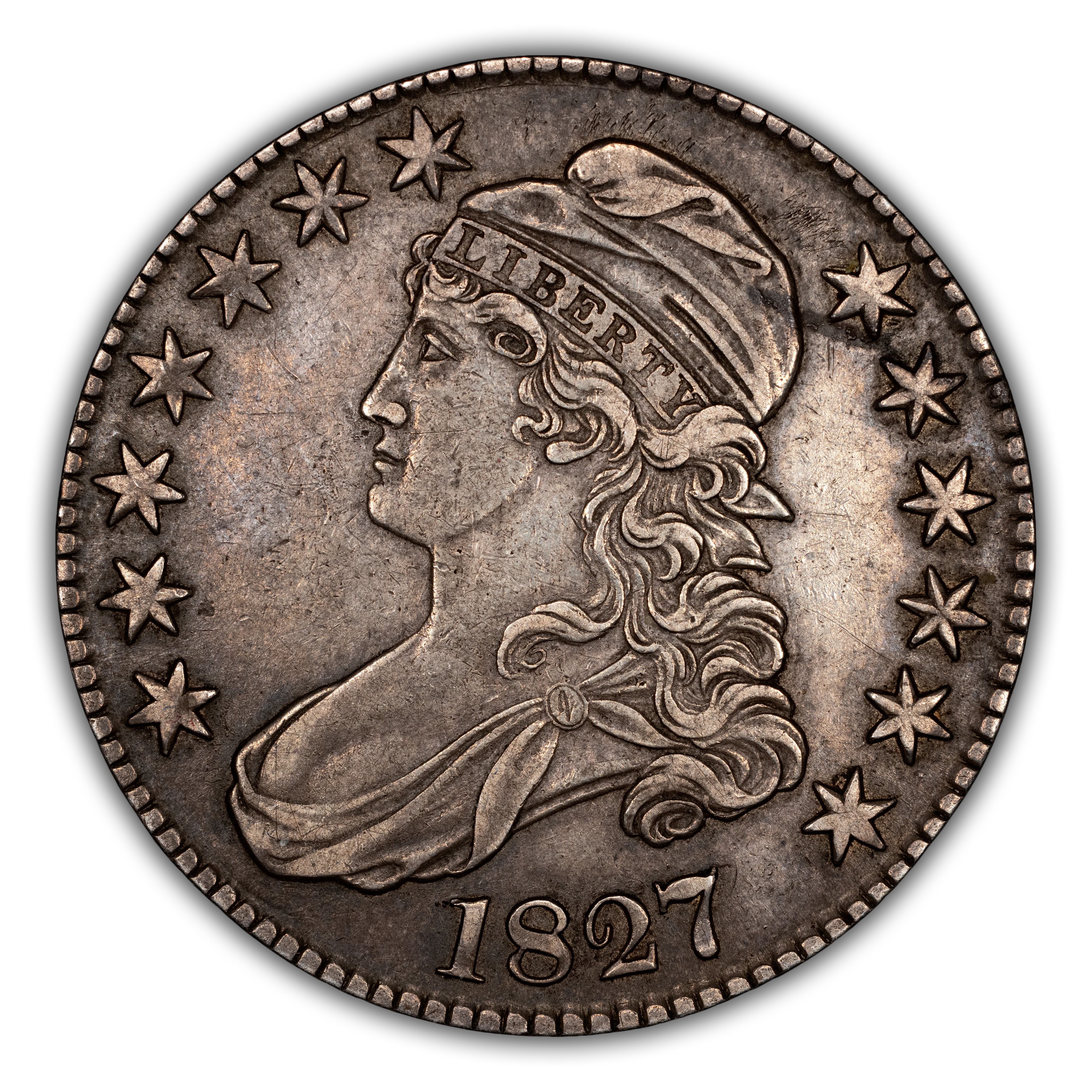 1827 50c Square Base 2, O-106 MS