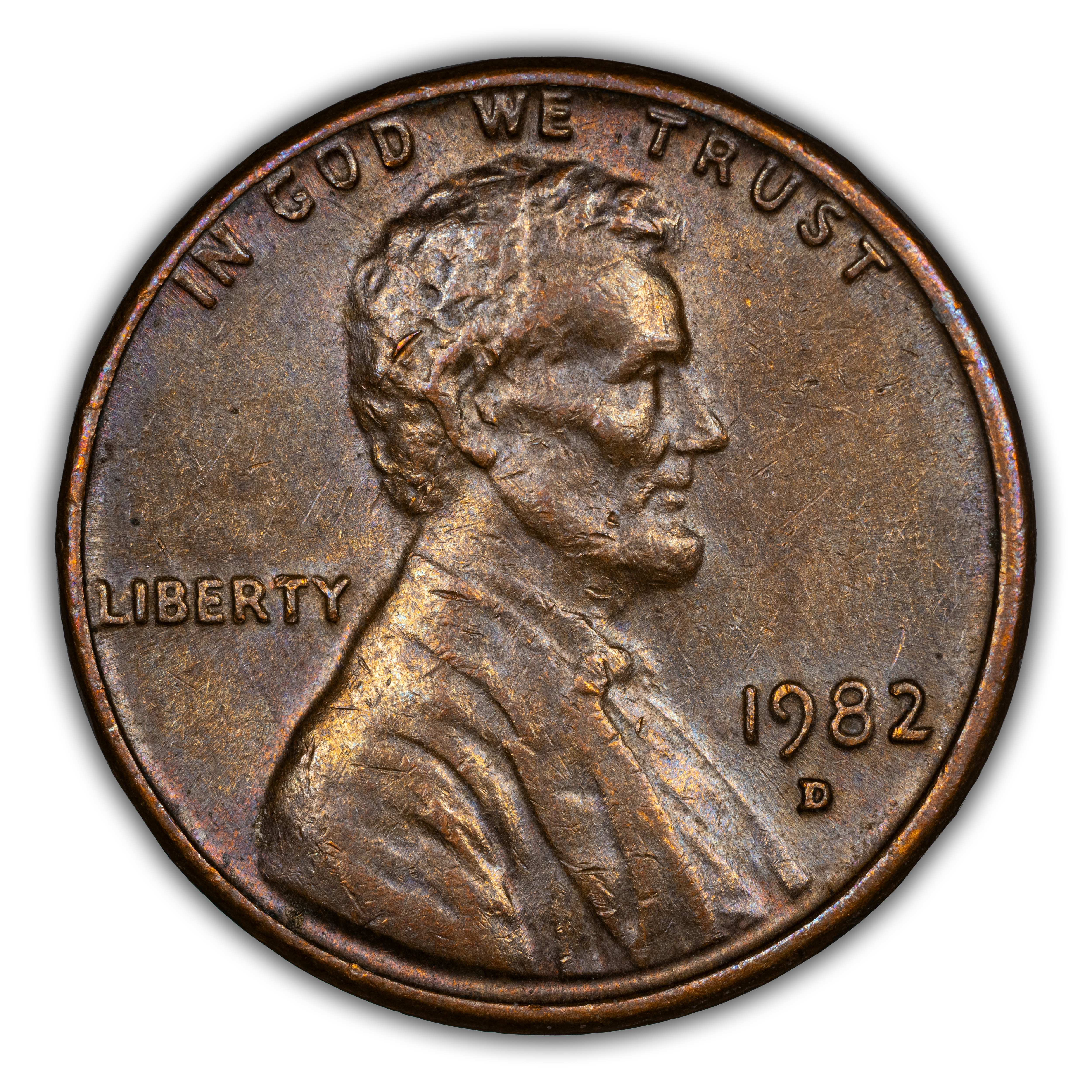 1982-D 1c Bronze, Large Date MS BN