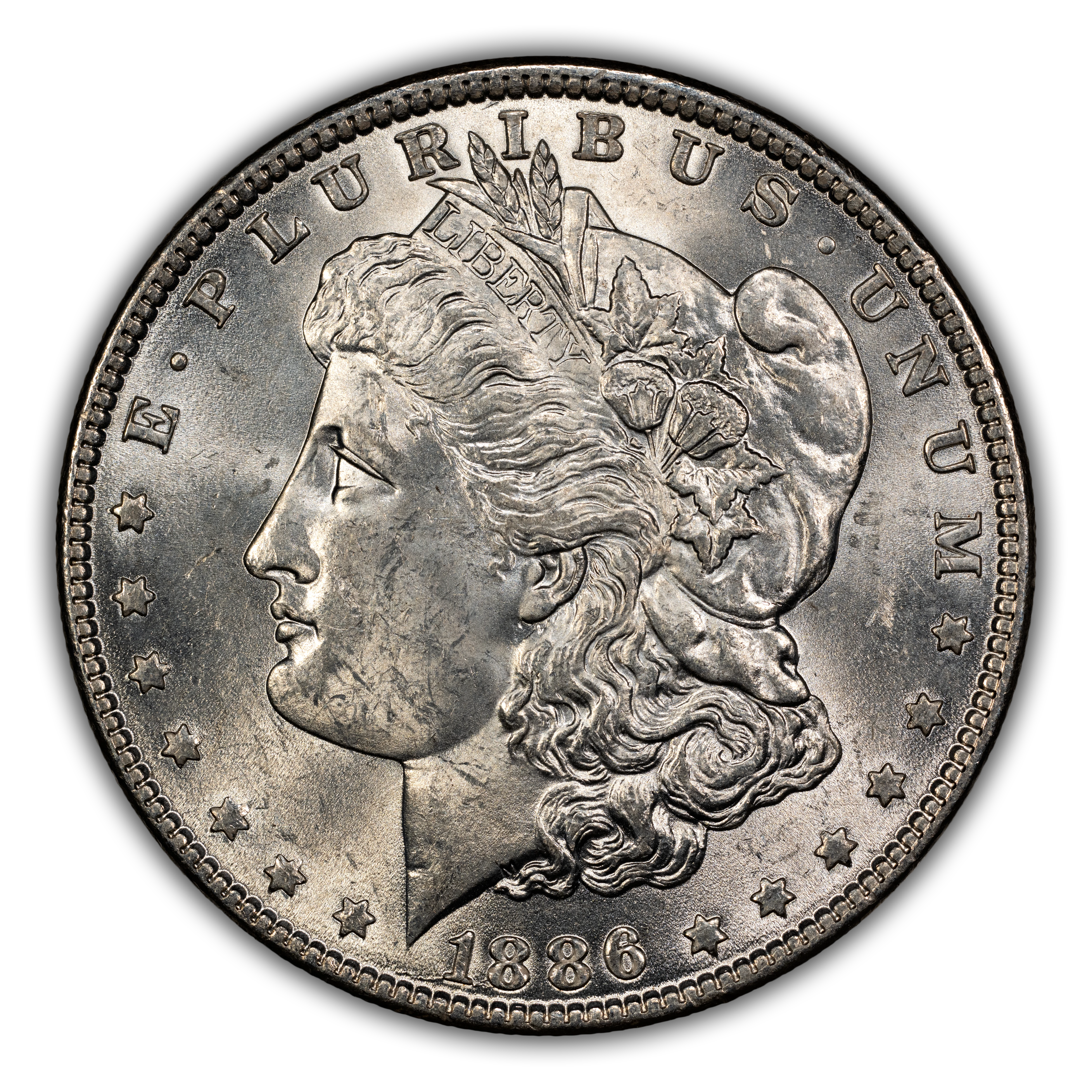 1886 $1  Line in 6, Clashed Dies, VAM-1A1 MS thumbnail 2