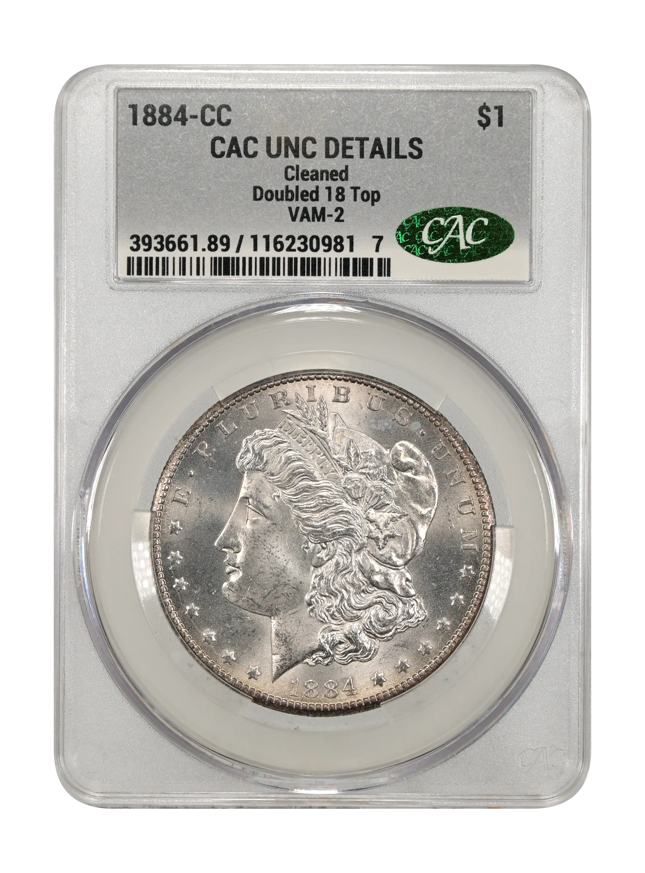 1884-CC $1  Doubled 18 Top, VAM-2 MS thumbnail 5