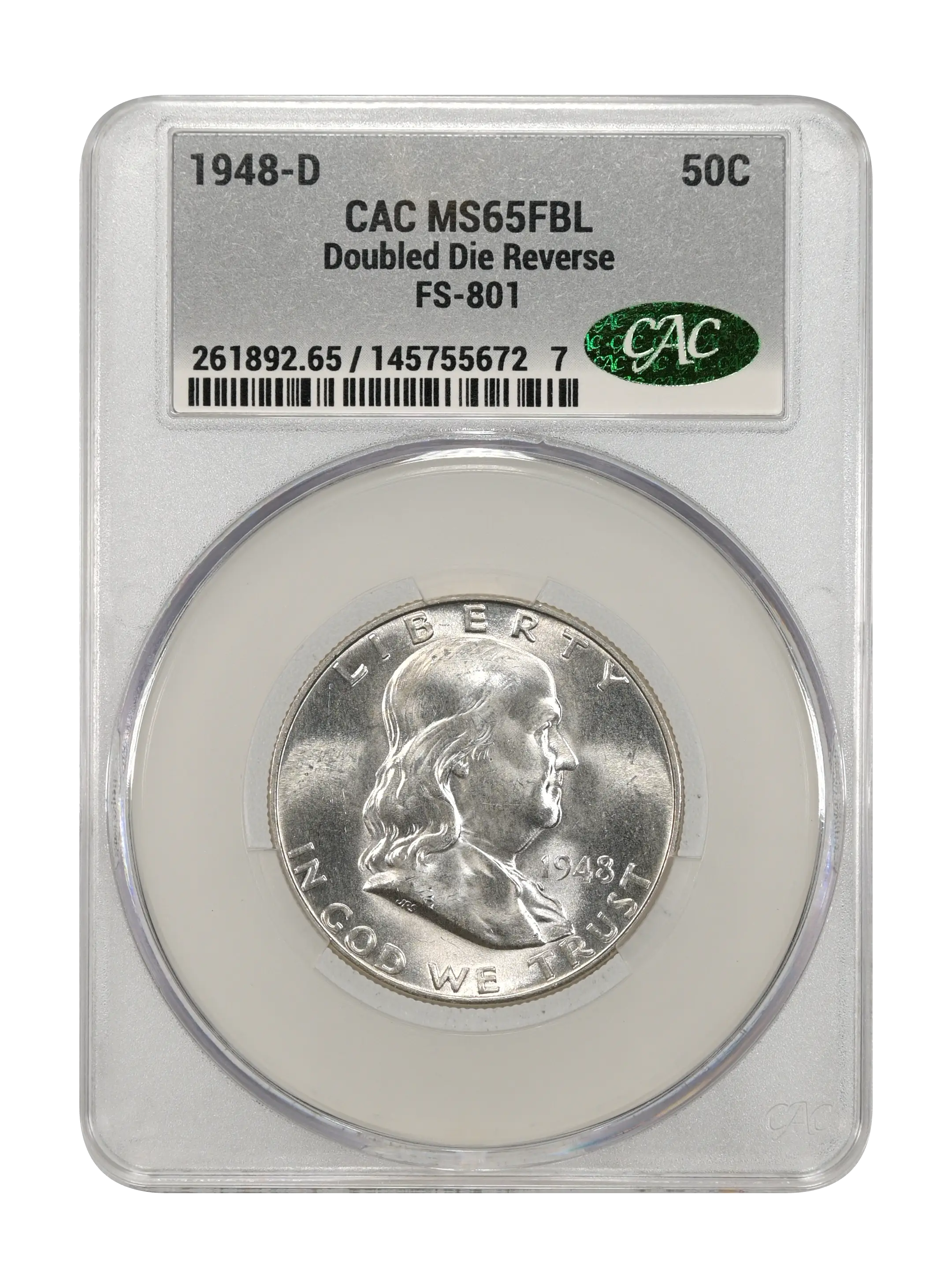 1948-D 50c Doubled Die Reverse, FS-801 MS FBL thumbnail 8