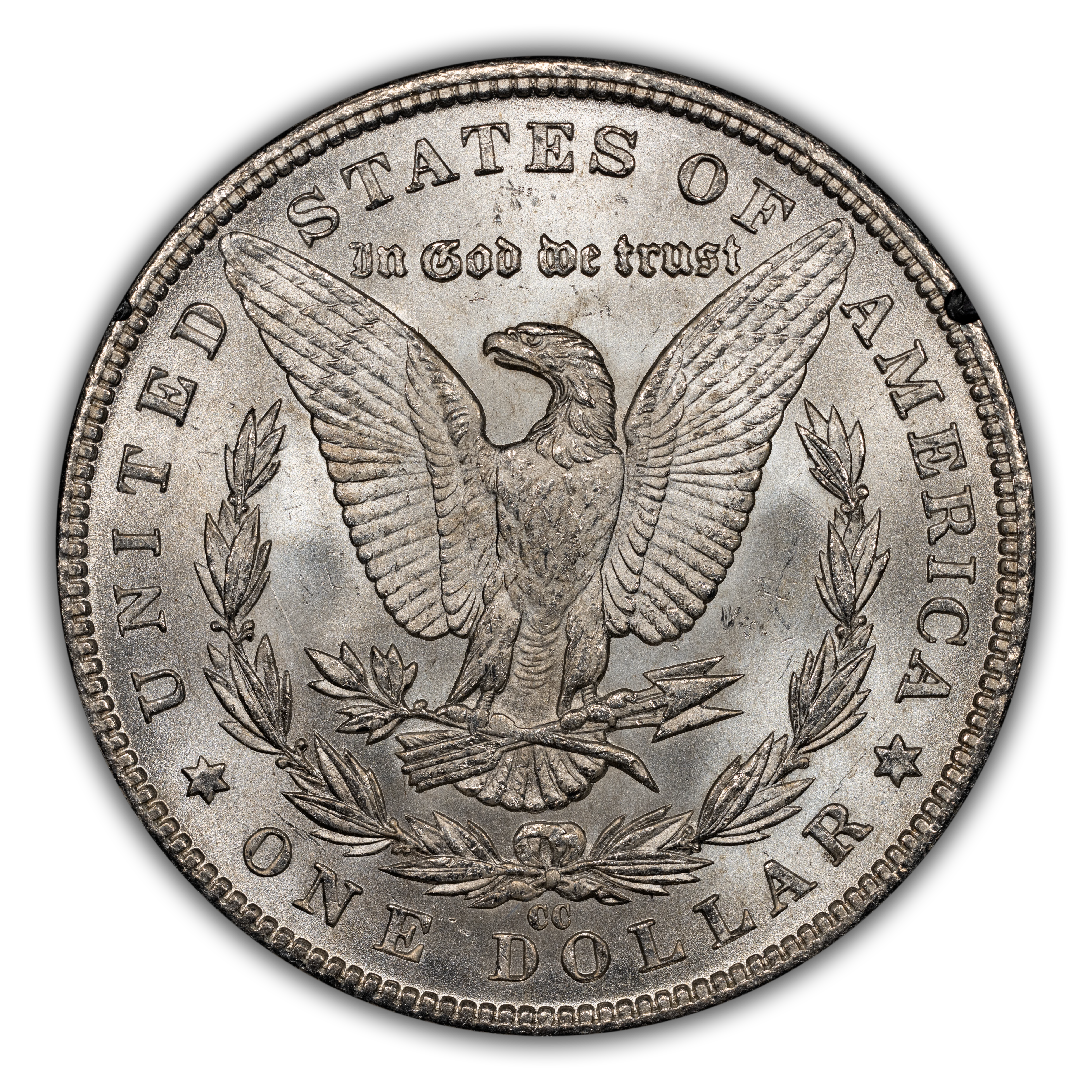 1884-CC $1  GSA Hoard, Die Break Left Wreath Top, VAM-3A MS thumbnail 4