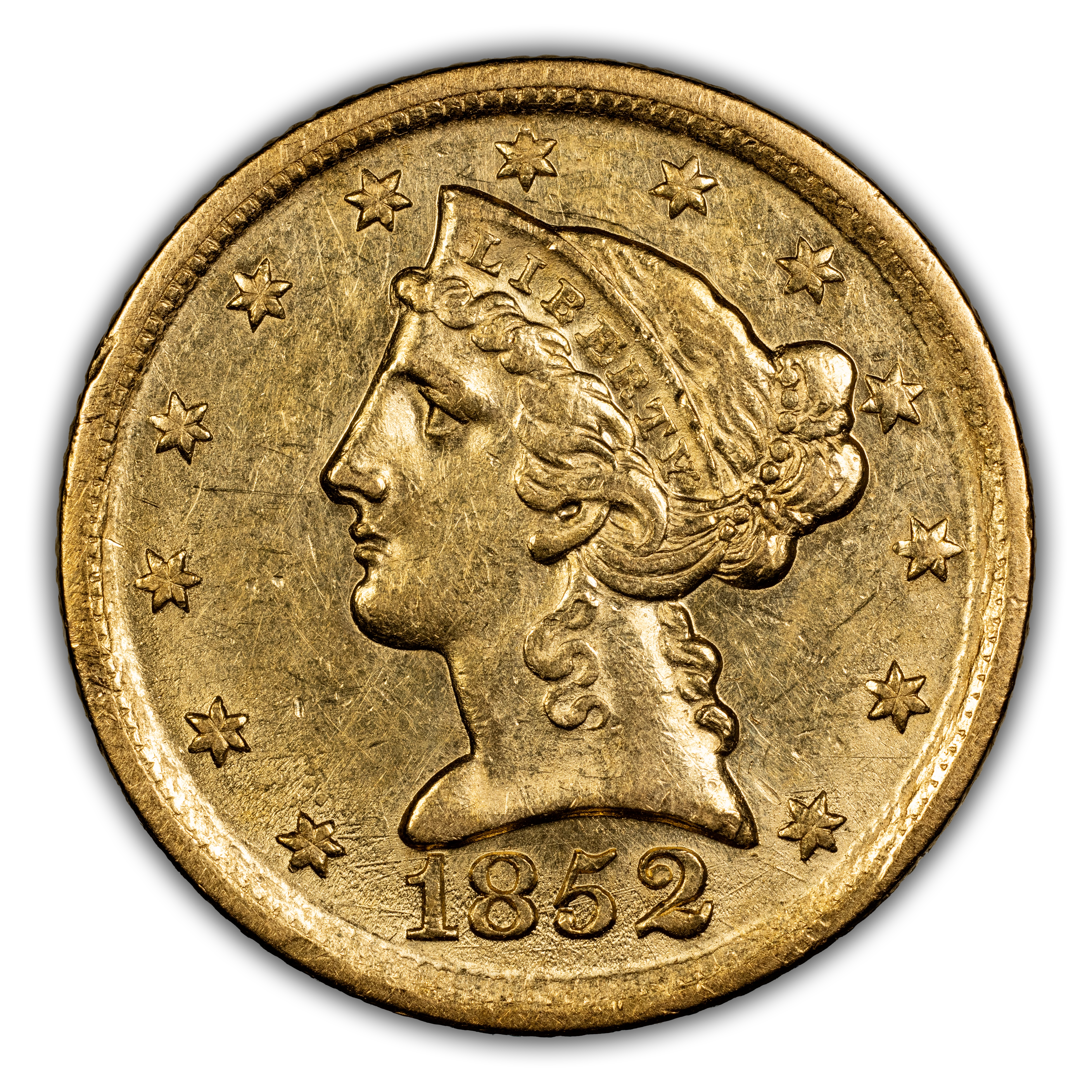 1852-D $5 MS