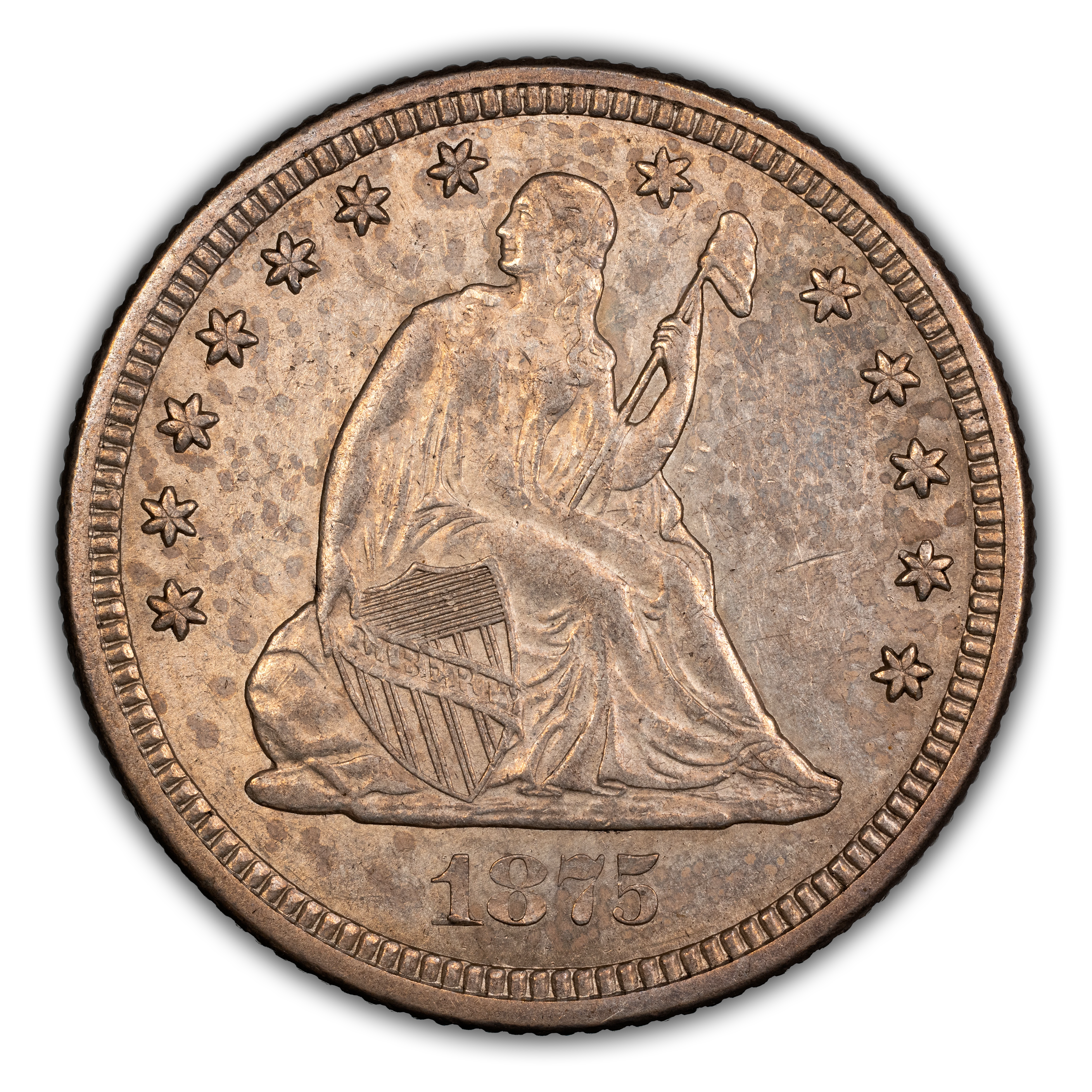 1875-CC 25c MS