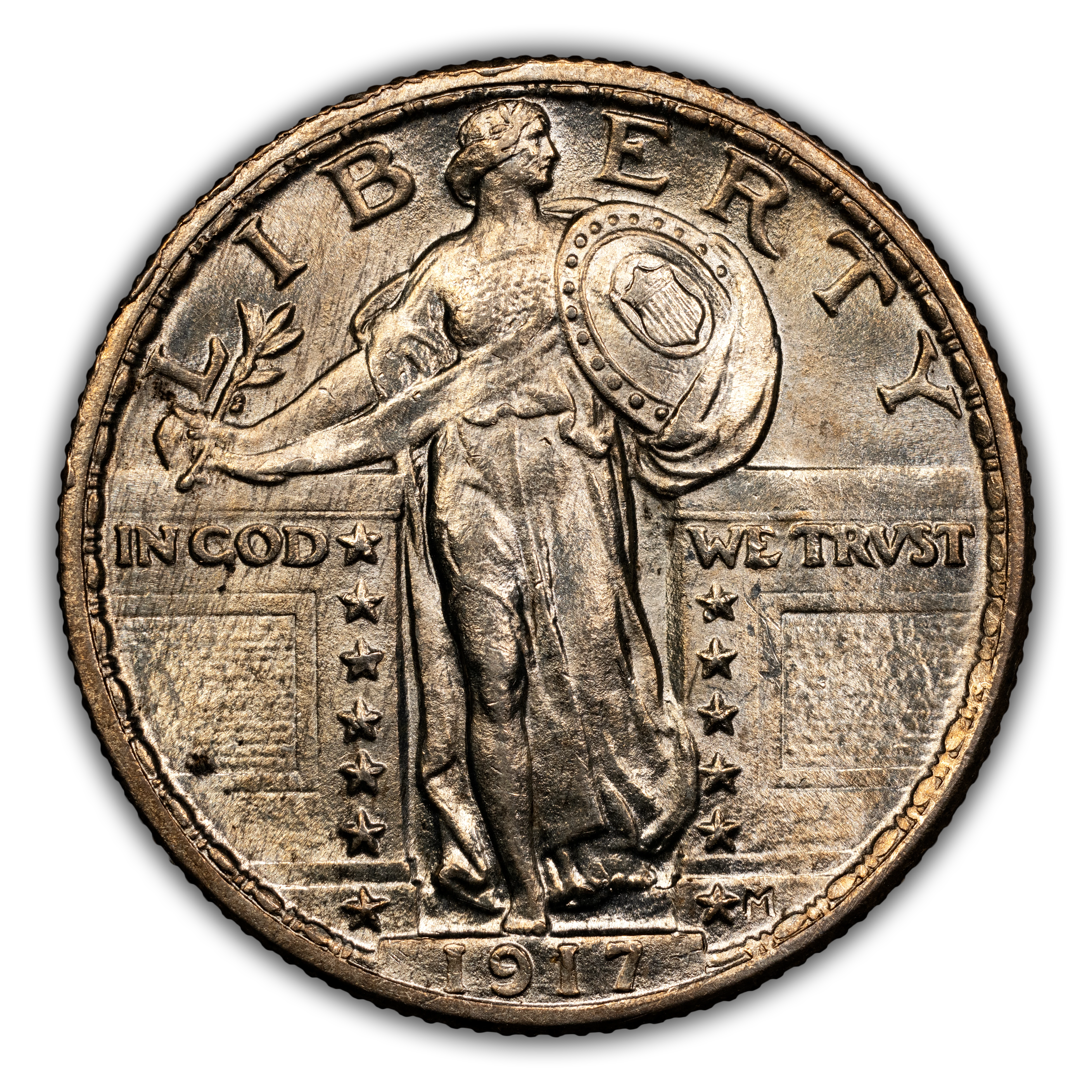 1917 25c Type 2 MS FH thumbnail 3