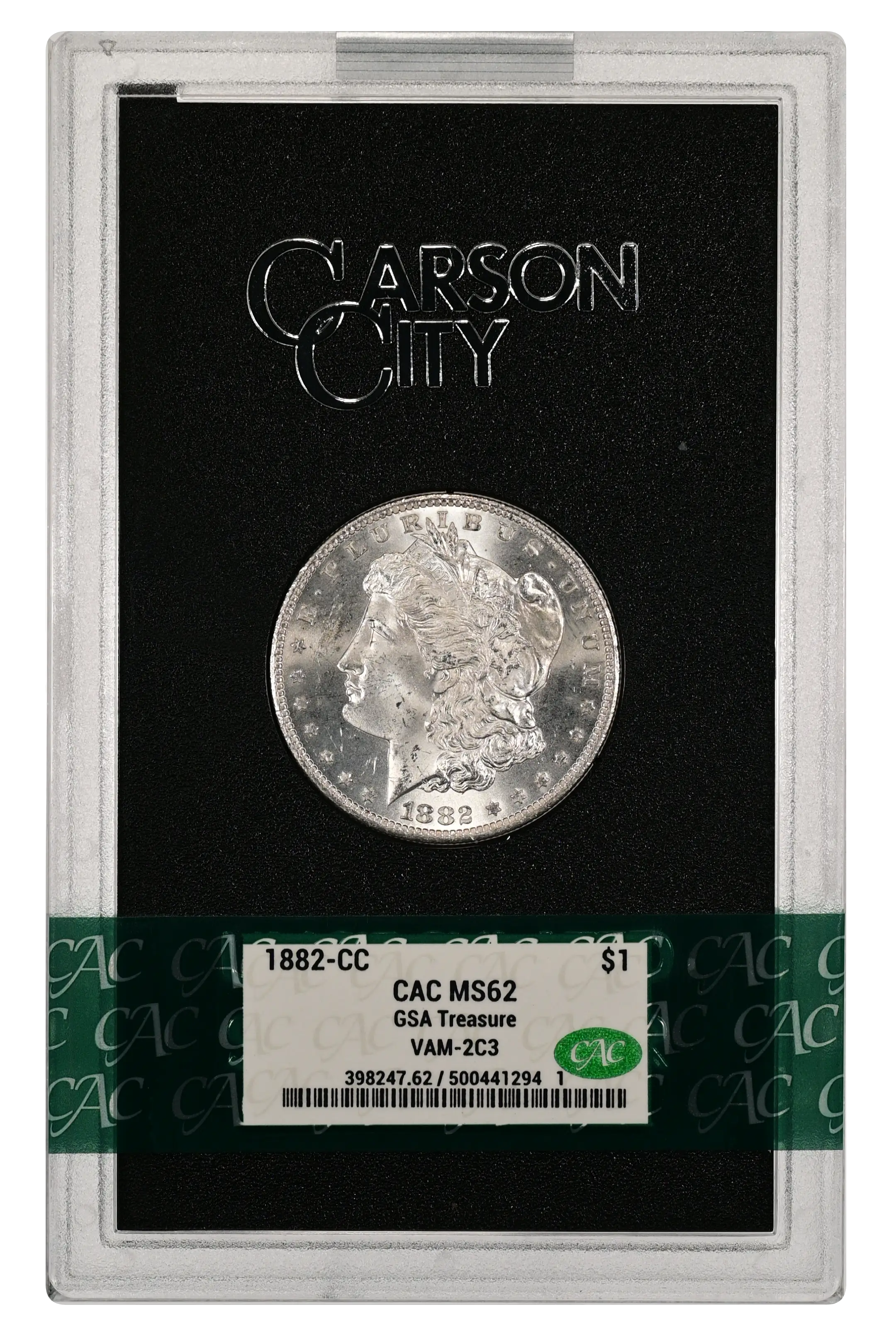 1882-CC $1  GSA Hoard, Multiple Vee Clashed Reverse, VAM-2C3 MS thumbnail 5