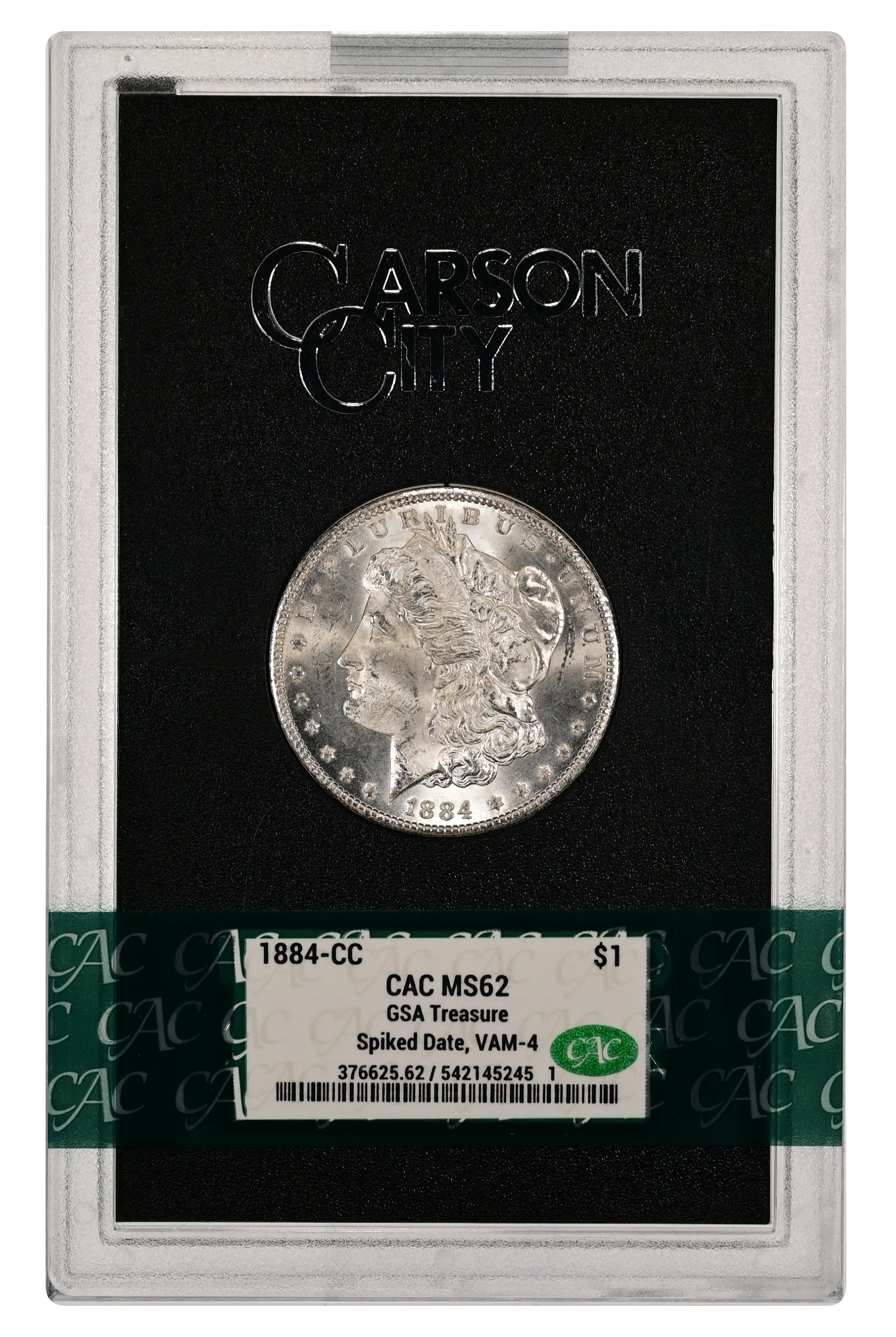 1884-CC $1  GSA Hoard, Spiked Date, VAM-4 MS thumbnail 5