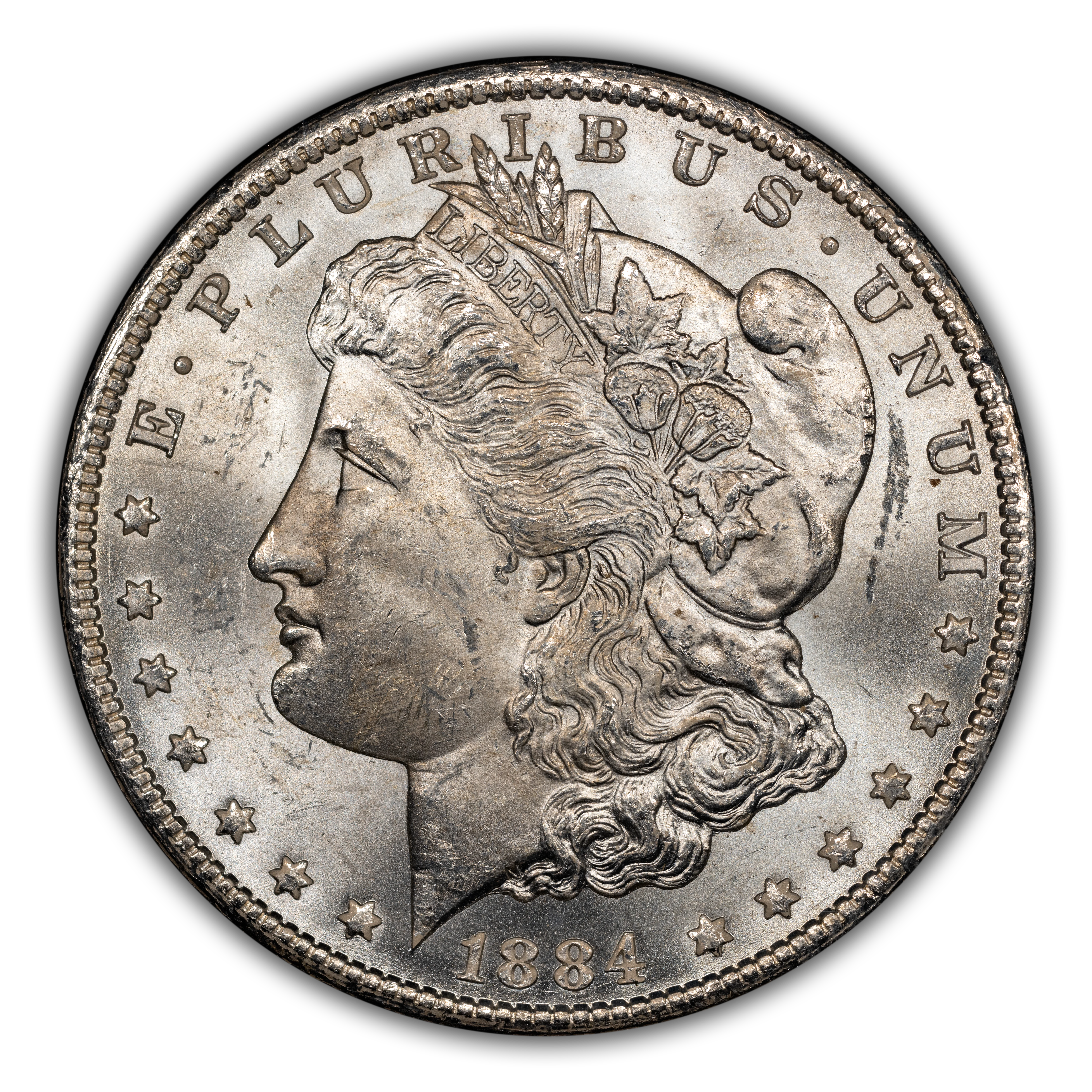 1884-CC $1  GSA Hoard, Spiked Date, VAM-4 MS thumbnail 2