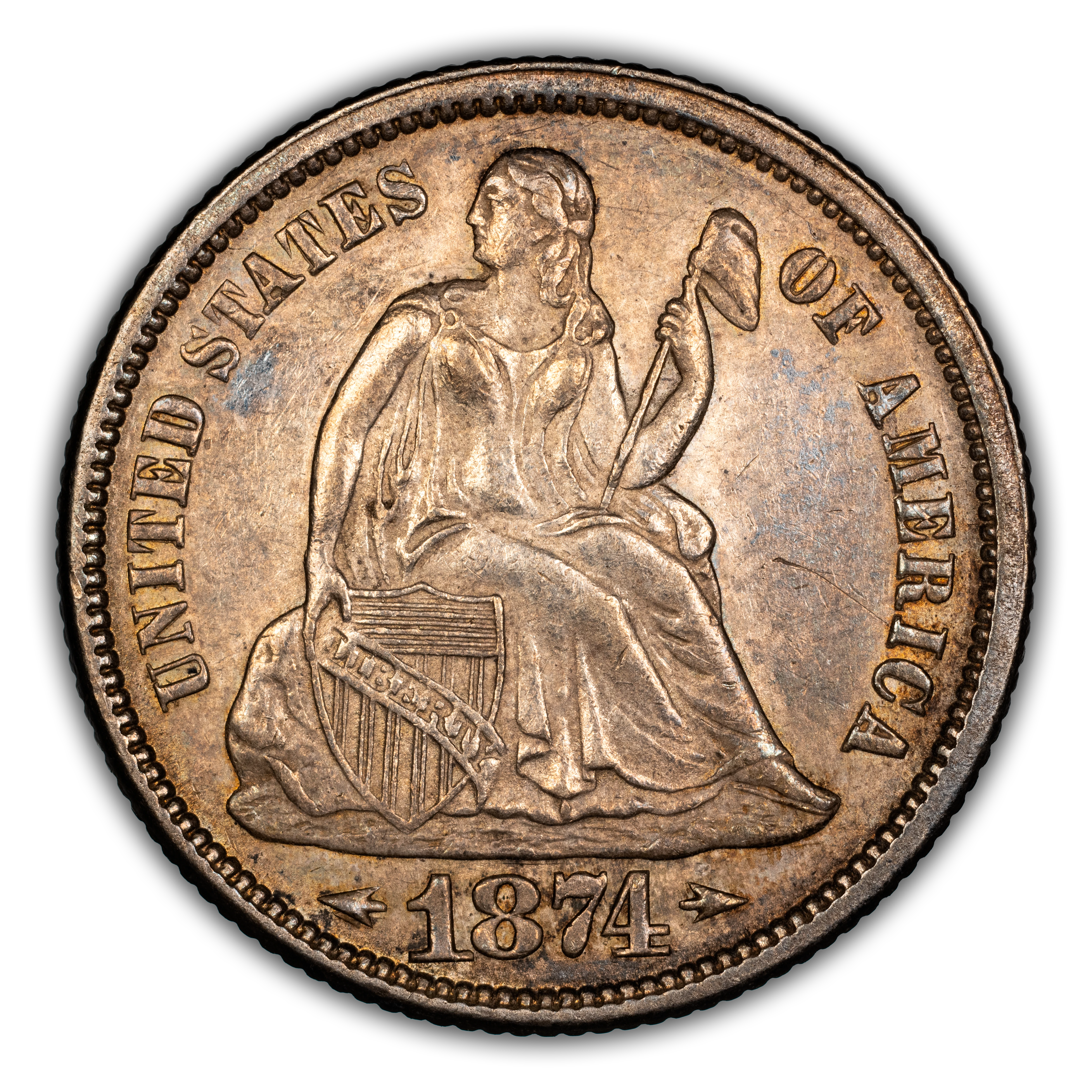 1874 10c Arrows MS