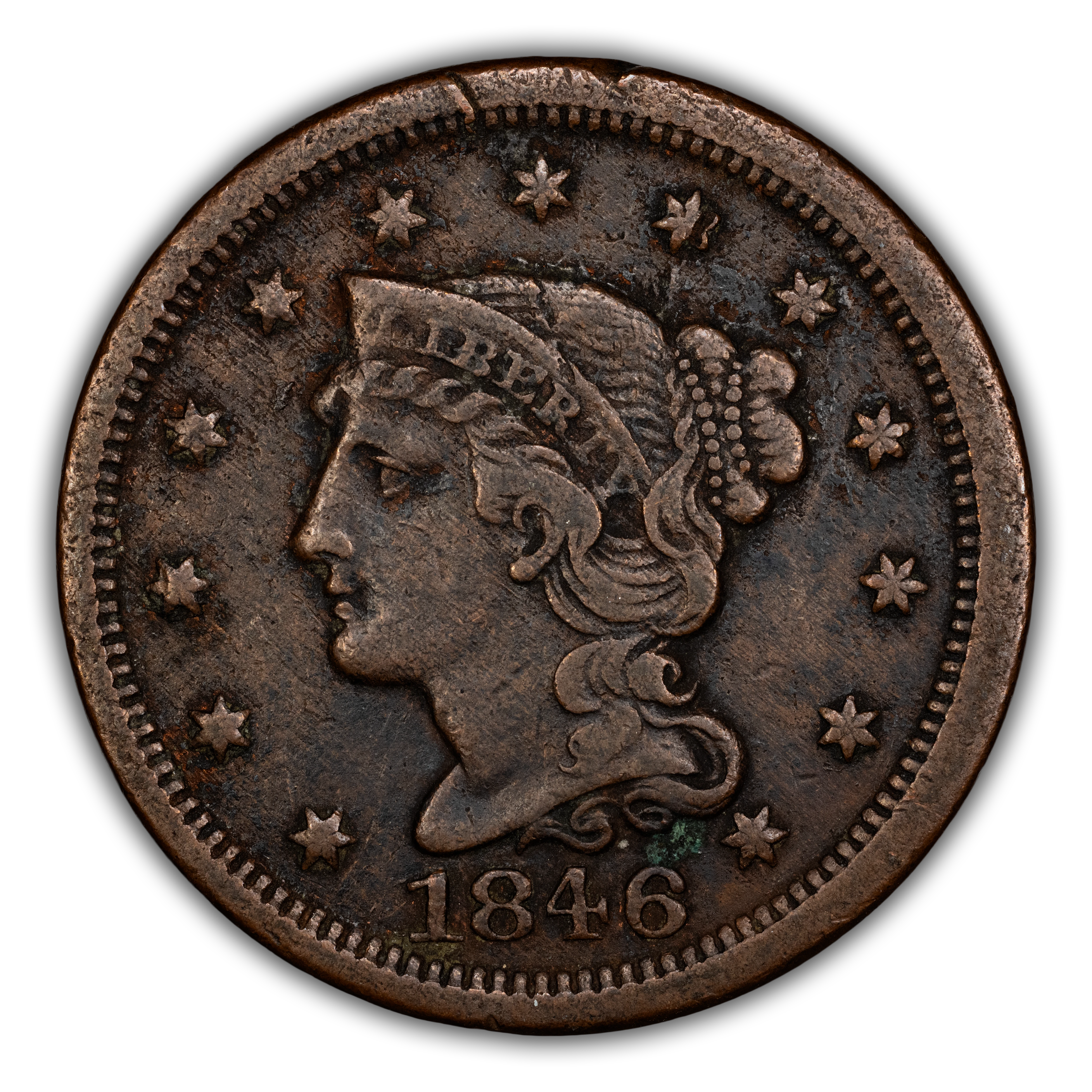 1846 1c Small Date MS BN