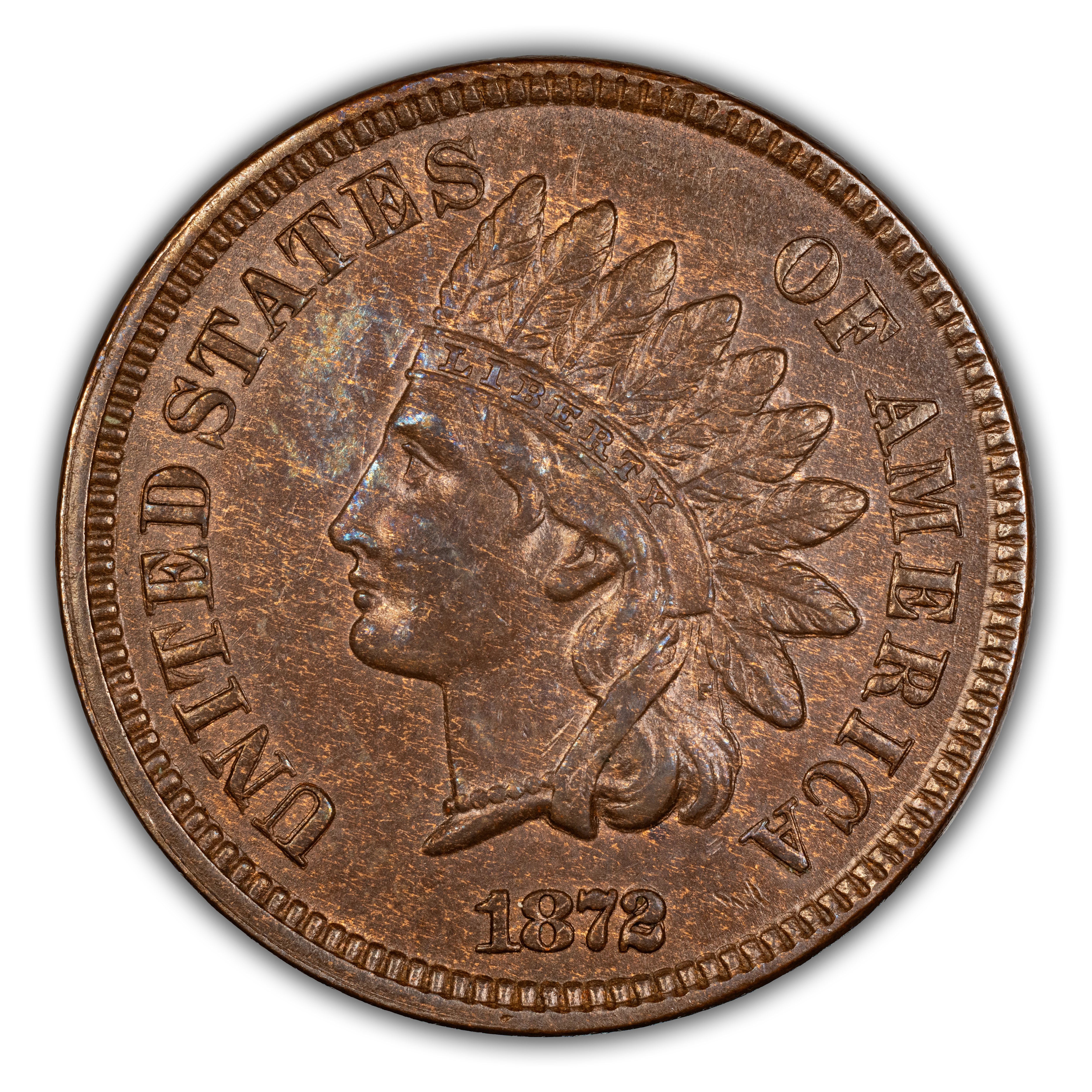 1872 1c Repunched Date, FS-301, S-1 MS BN
