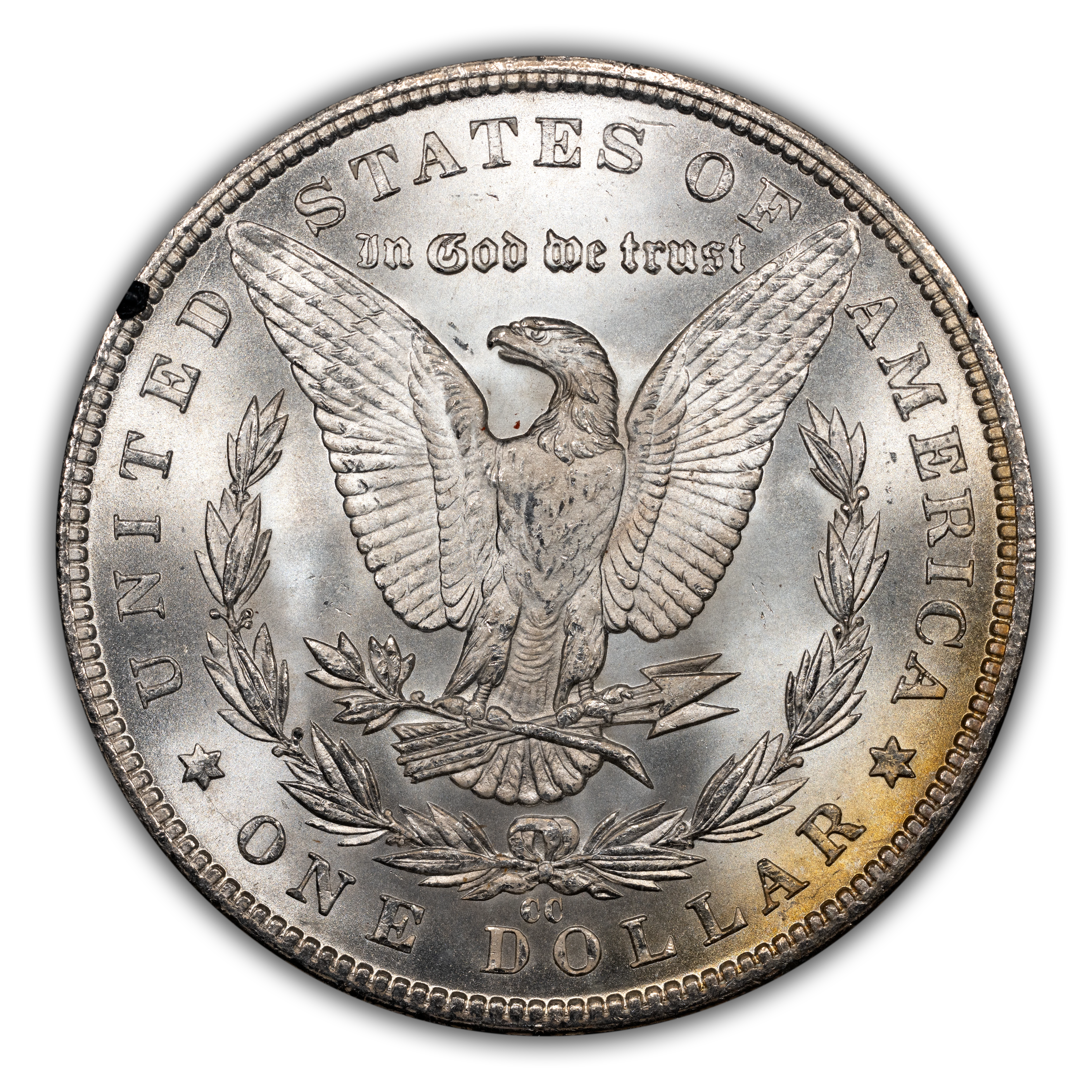 1884-CC $1  GSA Hoard, Die Break Left Wreath Top, VAM-3A MS thumbnail 5