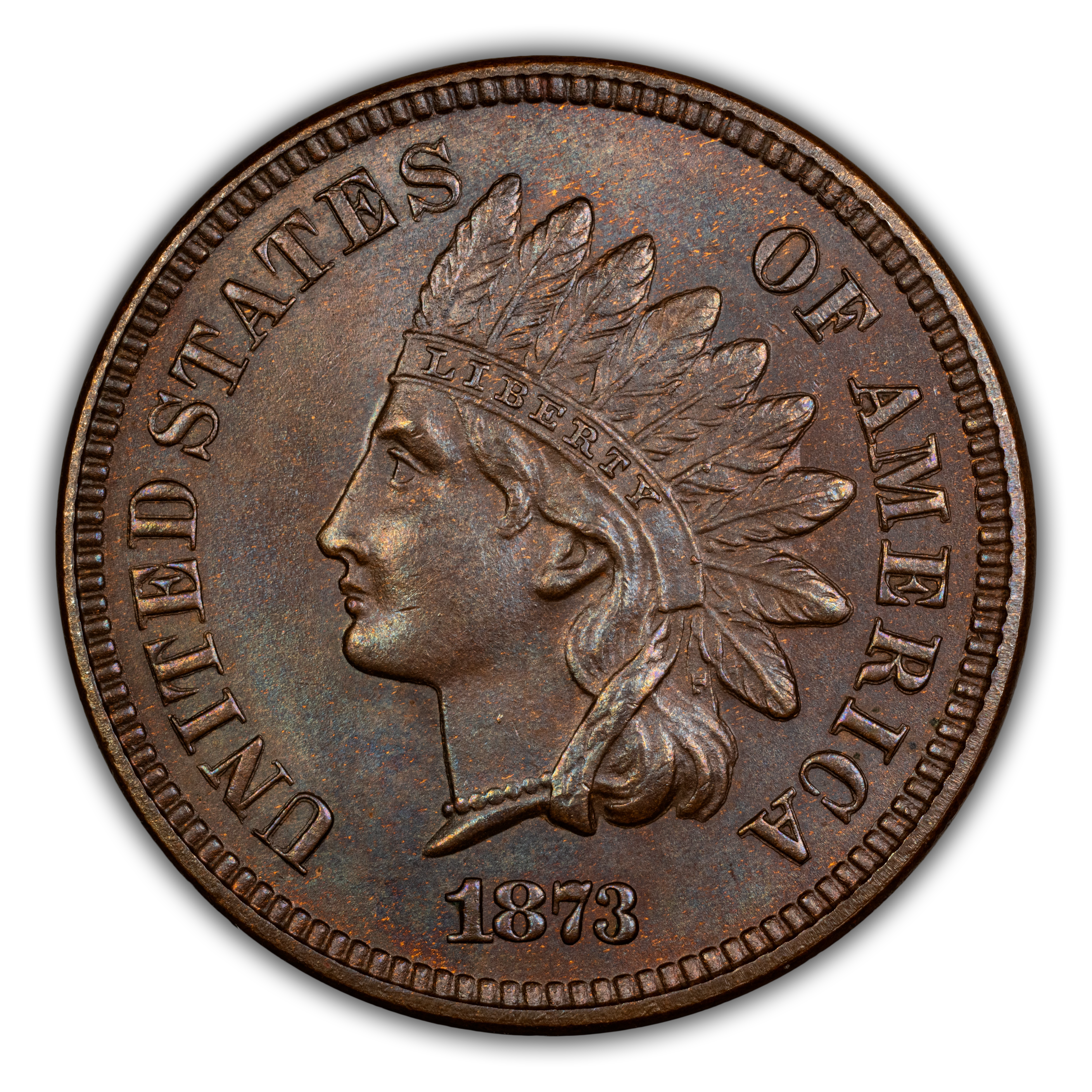 1873 1c Open 3 MS BN