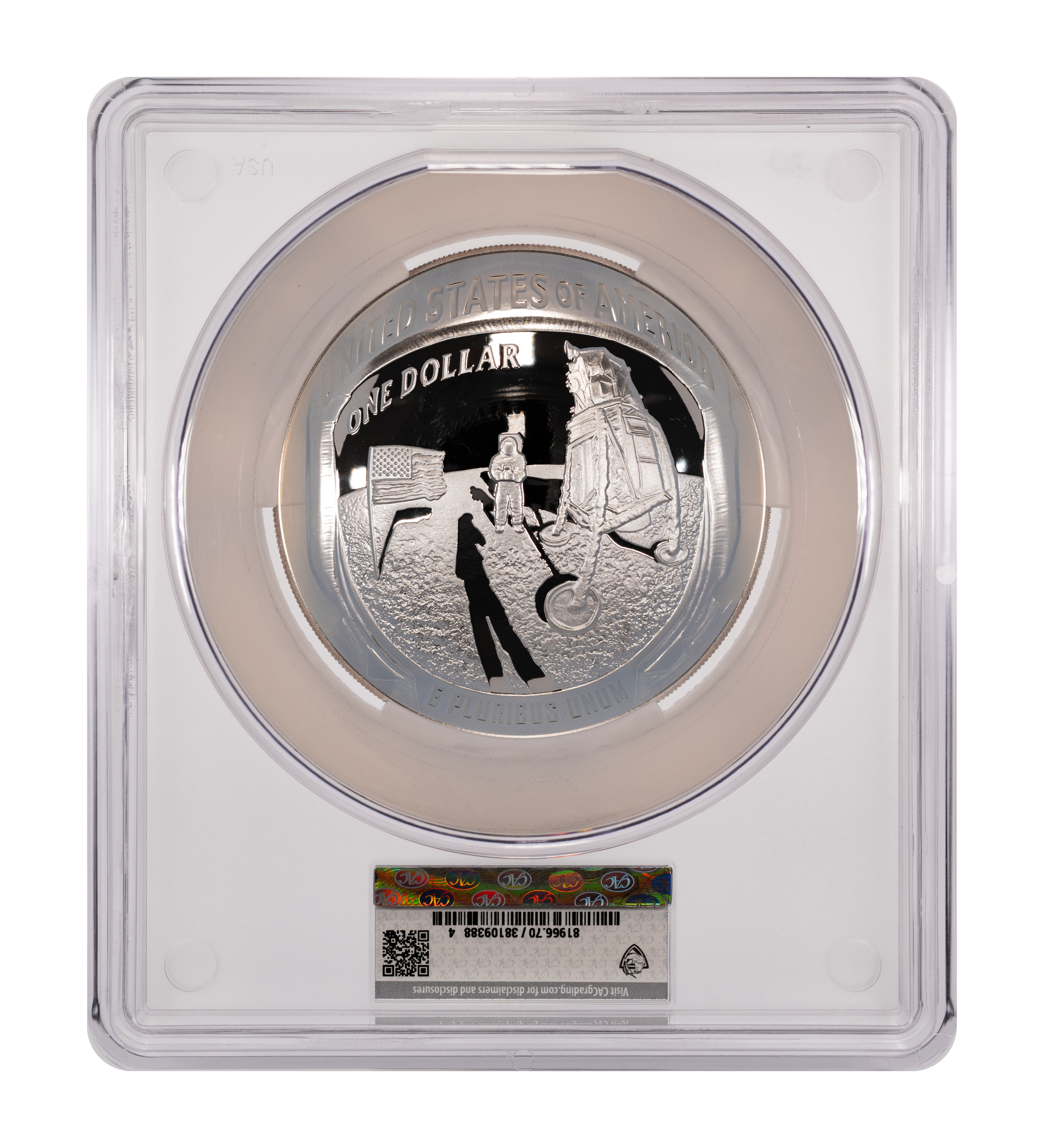 2019-P S$1 Apollo 11 50th Anniversary, 5 ounce PR DCAM thumbnail 16