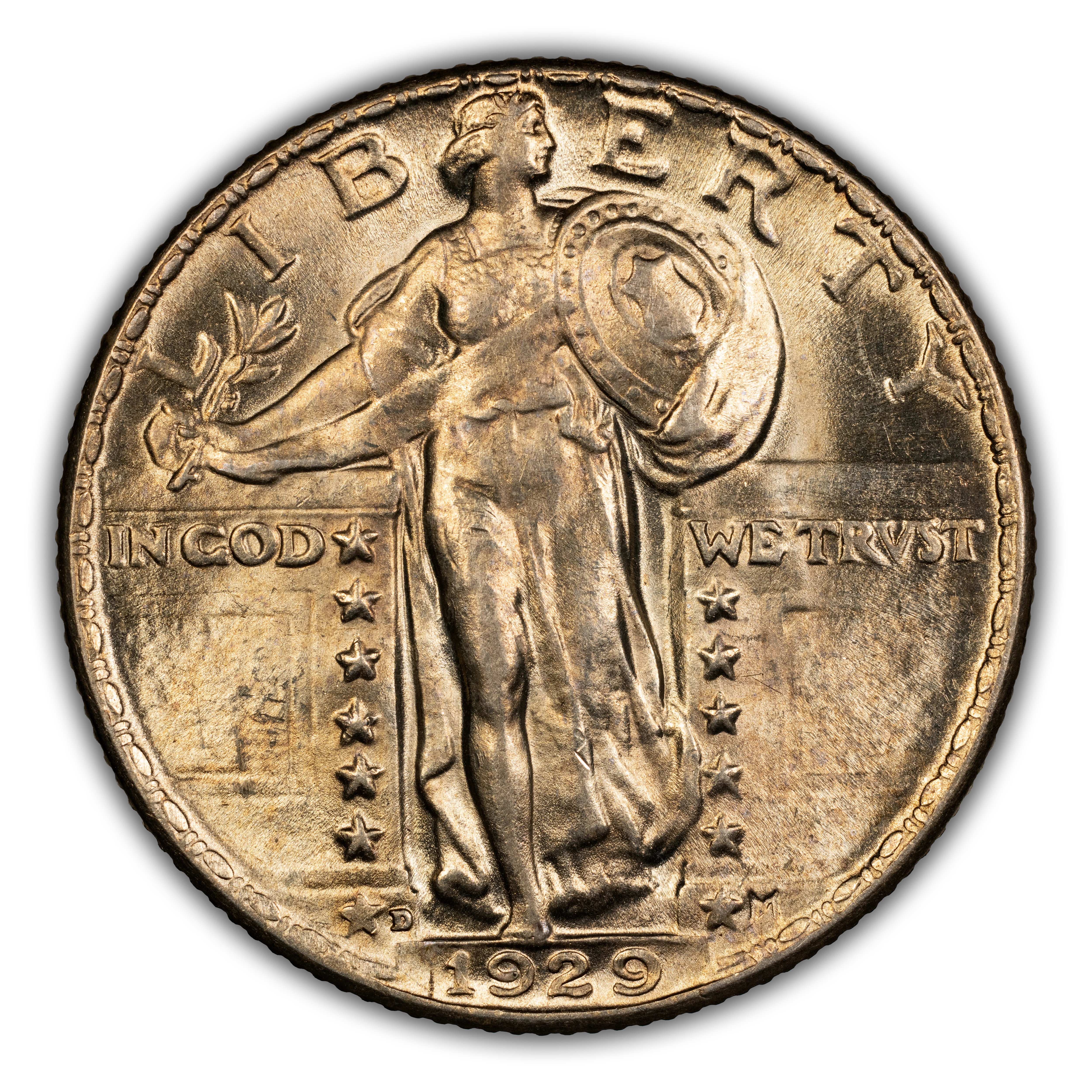 1929-D 25c MS FH