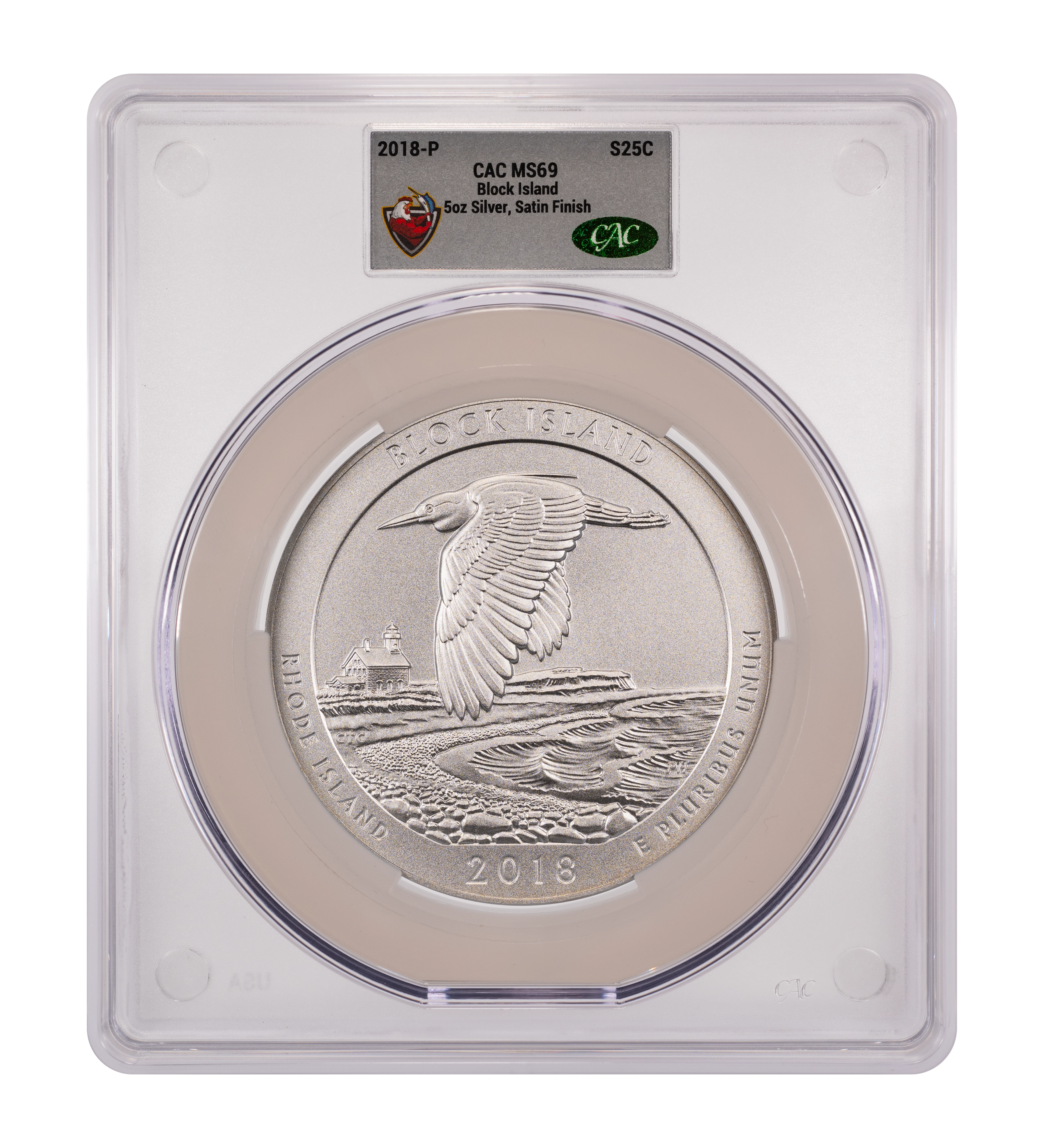 Image for 2018-P S25c Block Island, 5oz Silver, Satin Finish SP