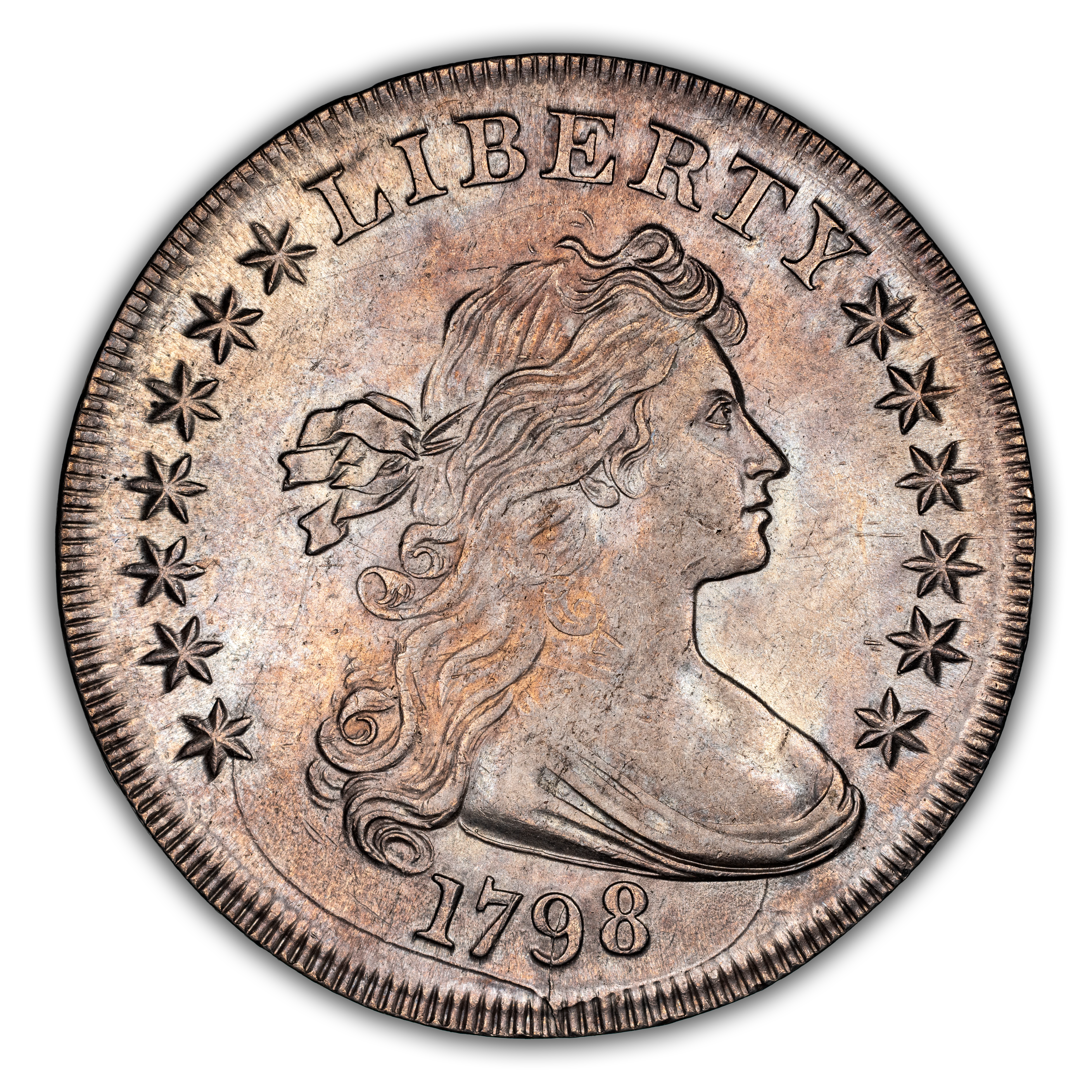1798 $1 Large Eagle, Pointed 9 MS