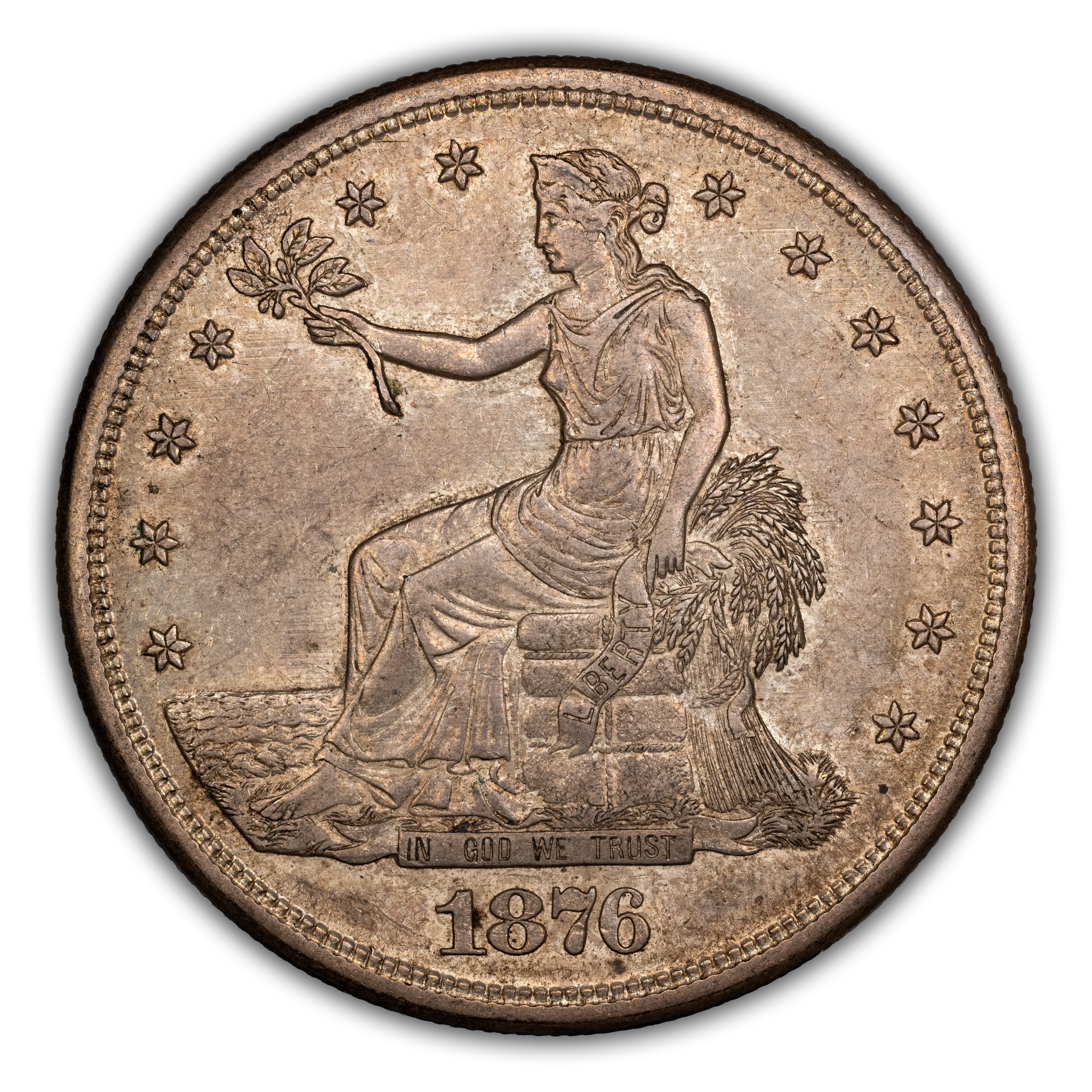 1876-S Trade$ Obverse I, Reverse I MS