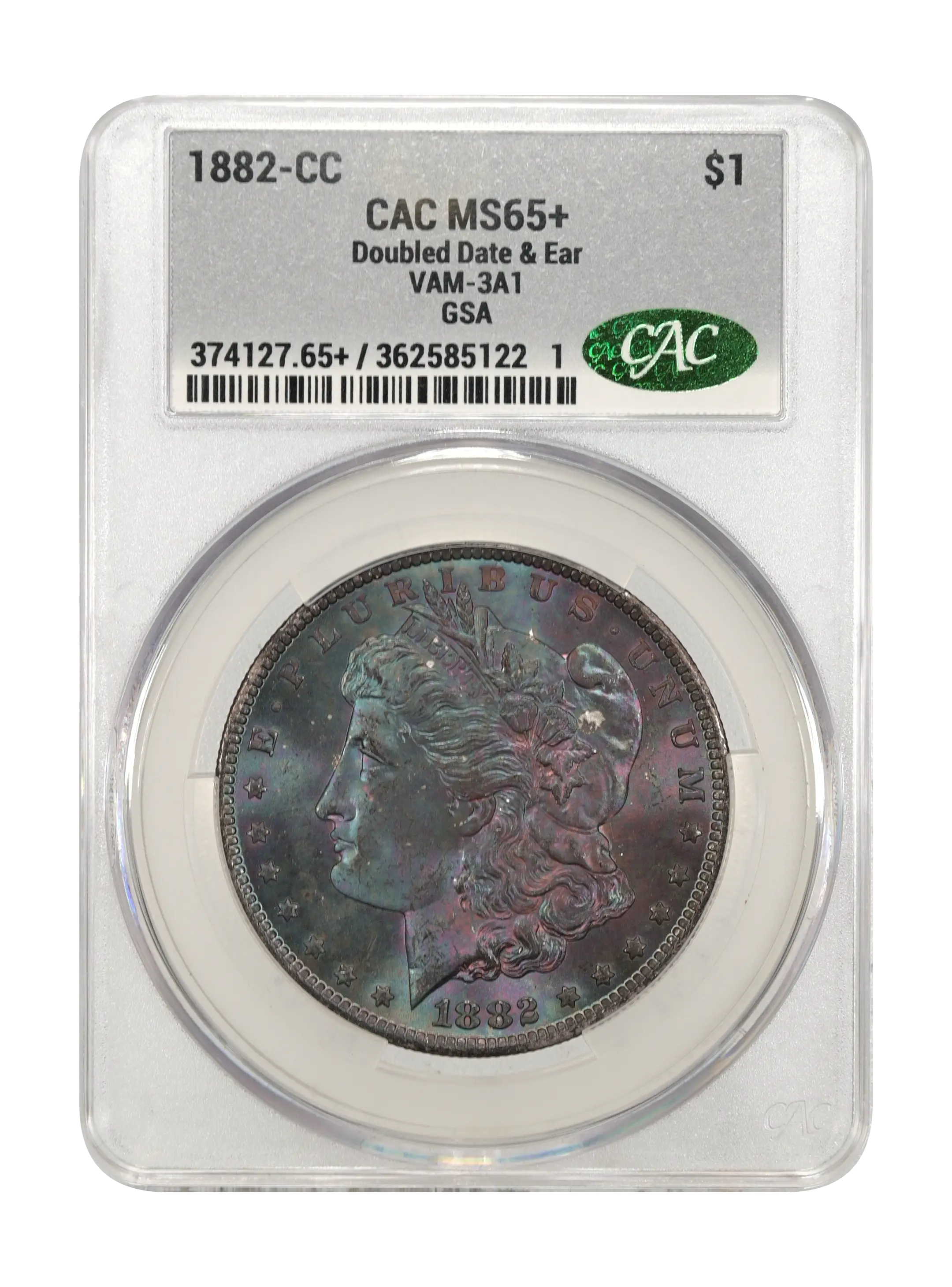 1882-CC $1  Clashed Dies, VAM-3A1 MS thumbnail 3