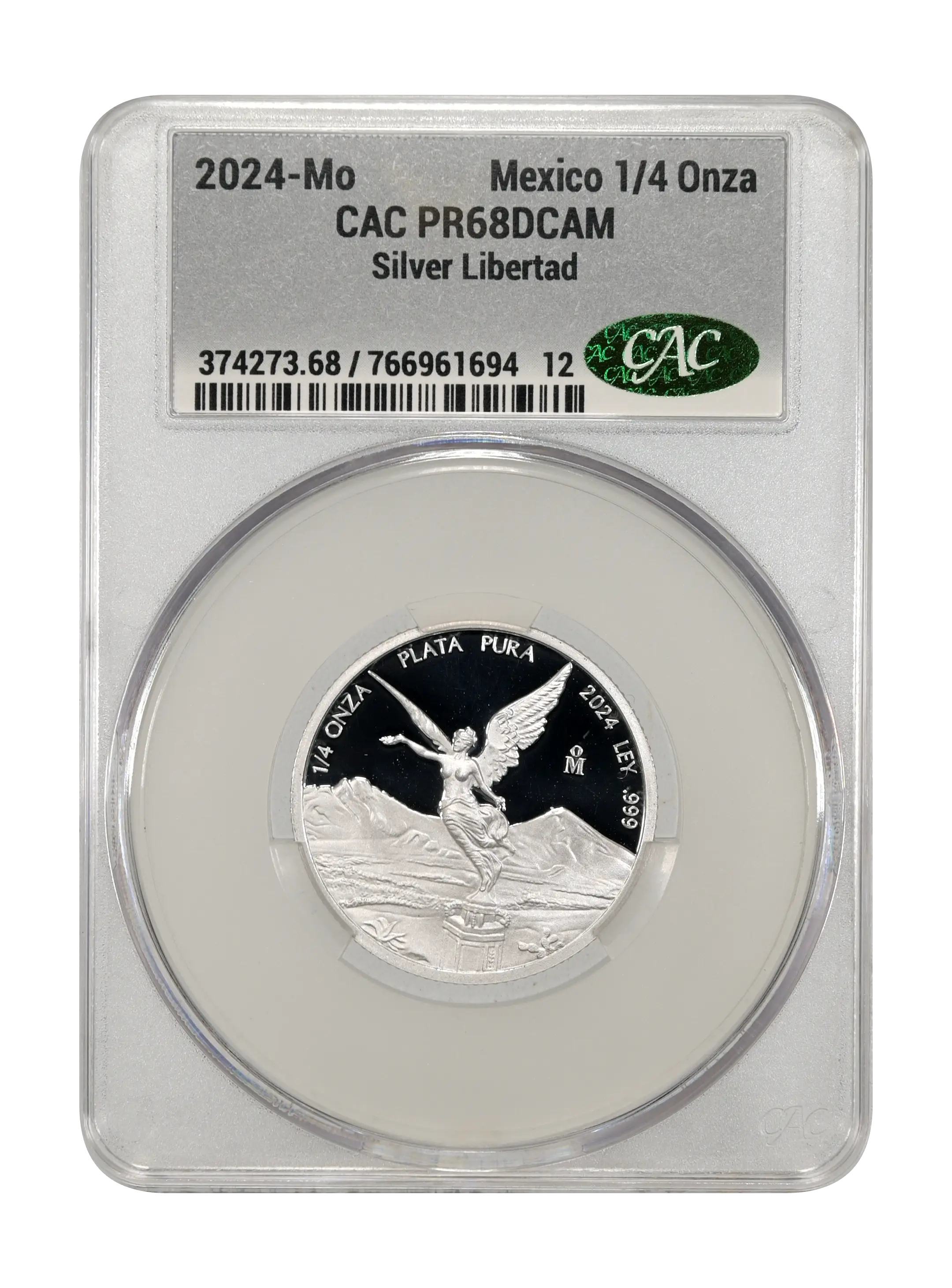 2024-Mo 1/4 Onza Libertad, Silver PR DCAM (KM-611) OGP thumbnail 23