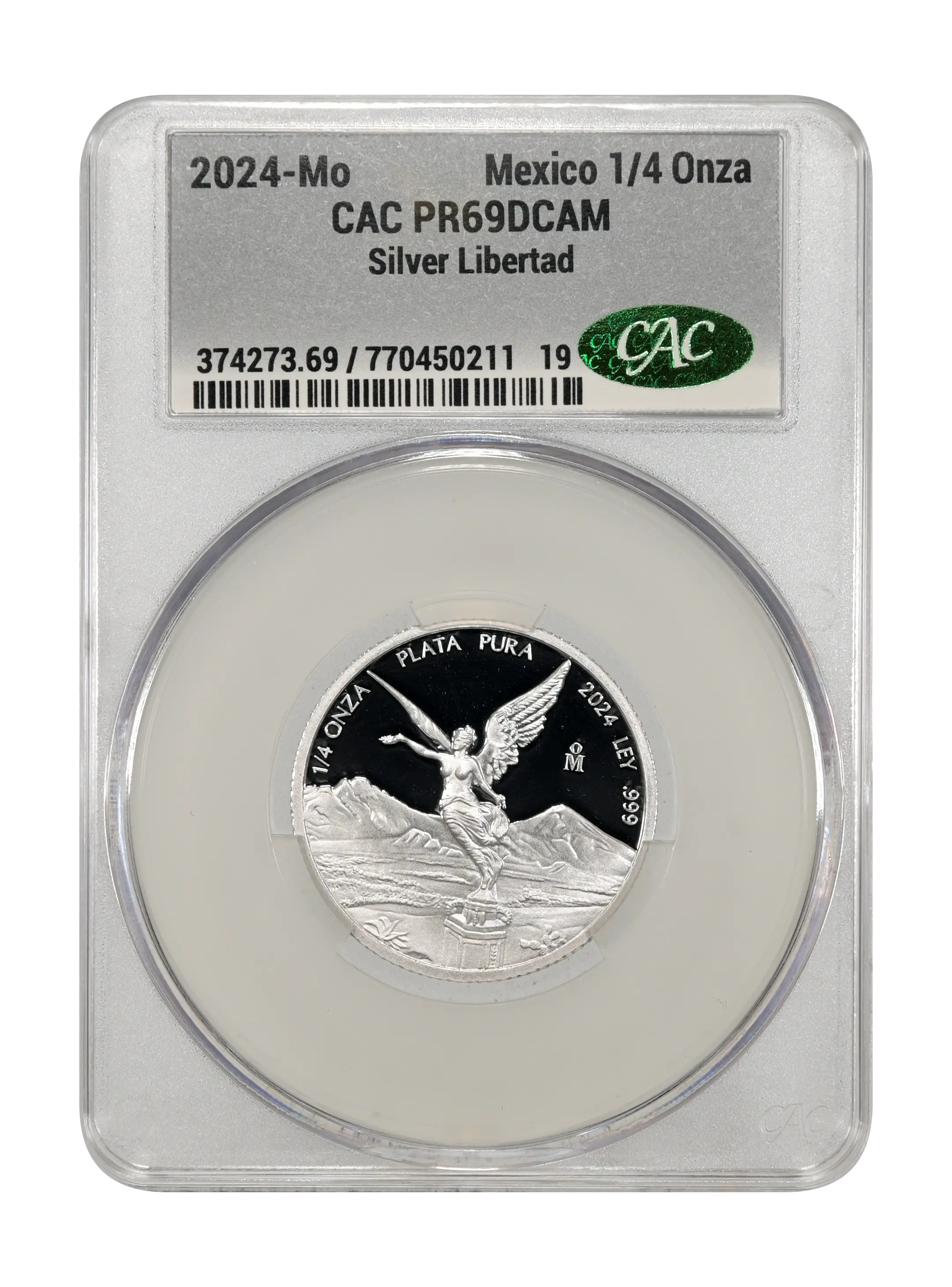 2024-Mo 1/4 Onza Libertad, Silver PR DCAM (KM-611) OGP thumbnail 24