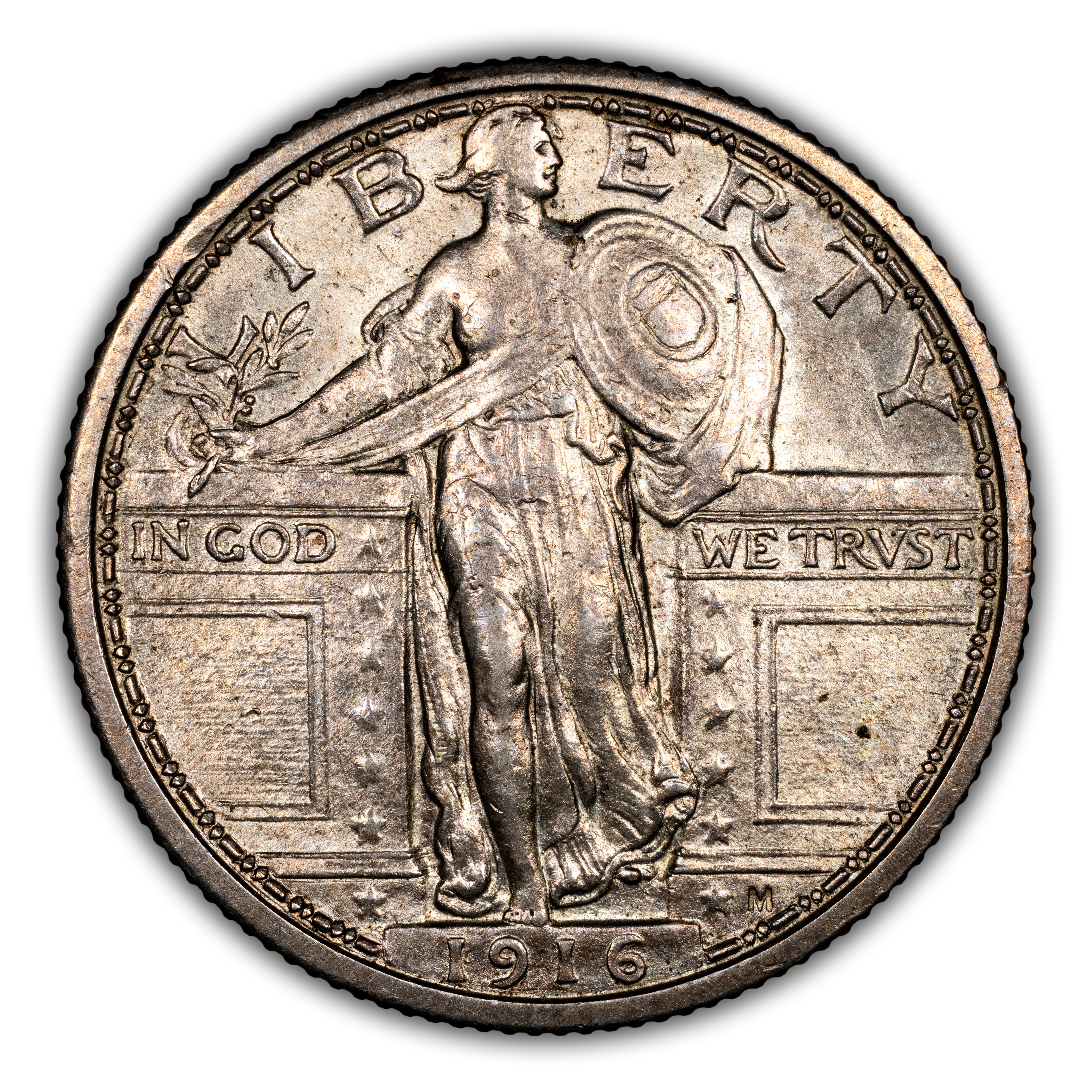 1916 25c Standing Liberty MS FH thumbnail 5