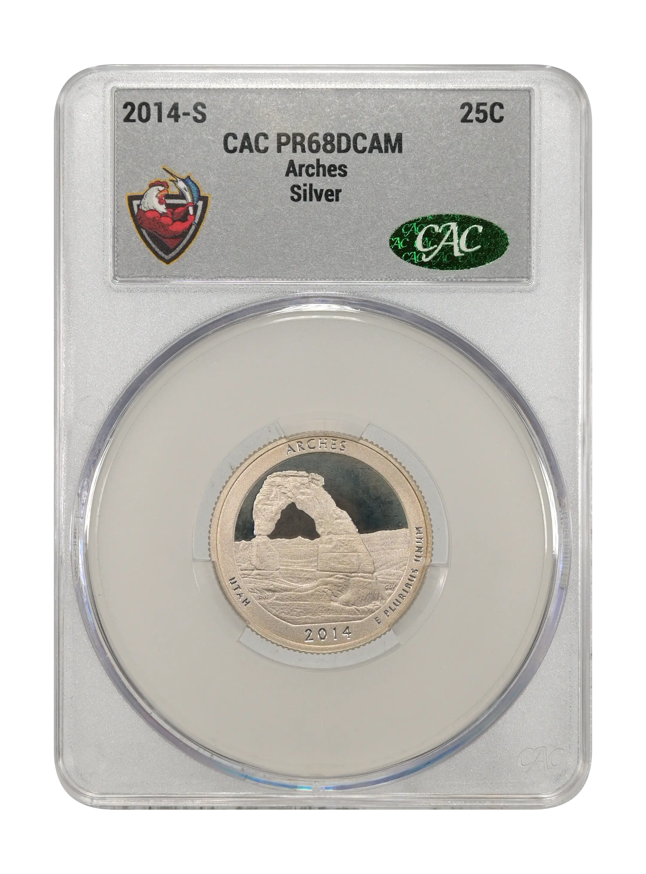 2014-S 25c Arches, Silver PR DCAM thumbnail 2