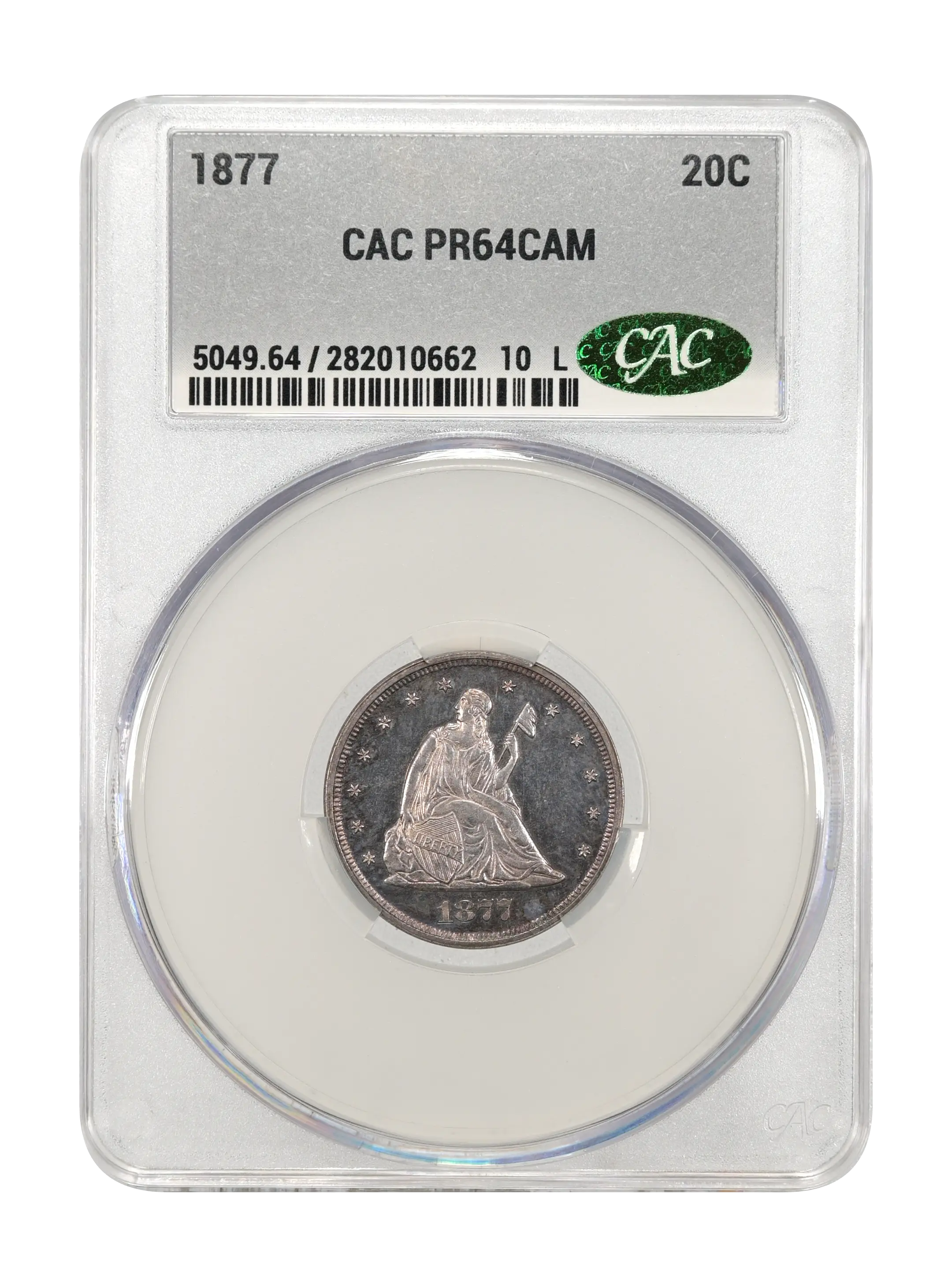 1877 20c PR CAM PR66 CAM CAC thumbnail 23
