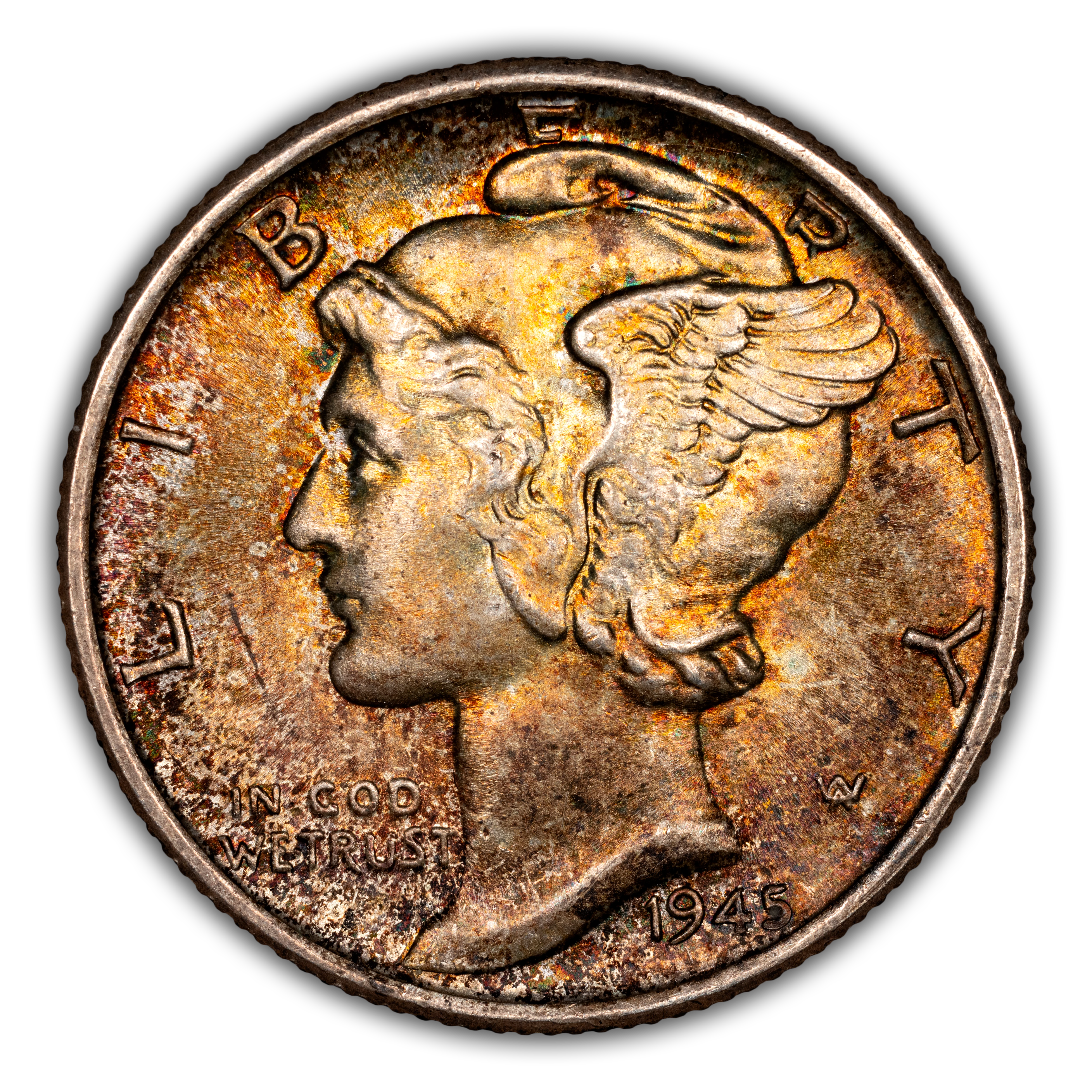 1945-S 10c Inverted Mintmark, FS-504 MS FB