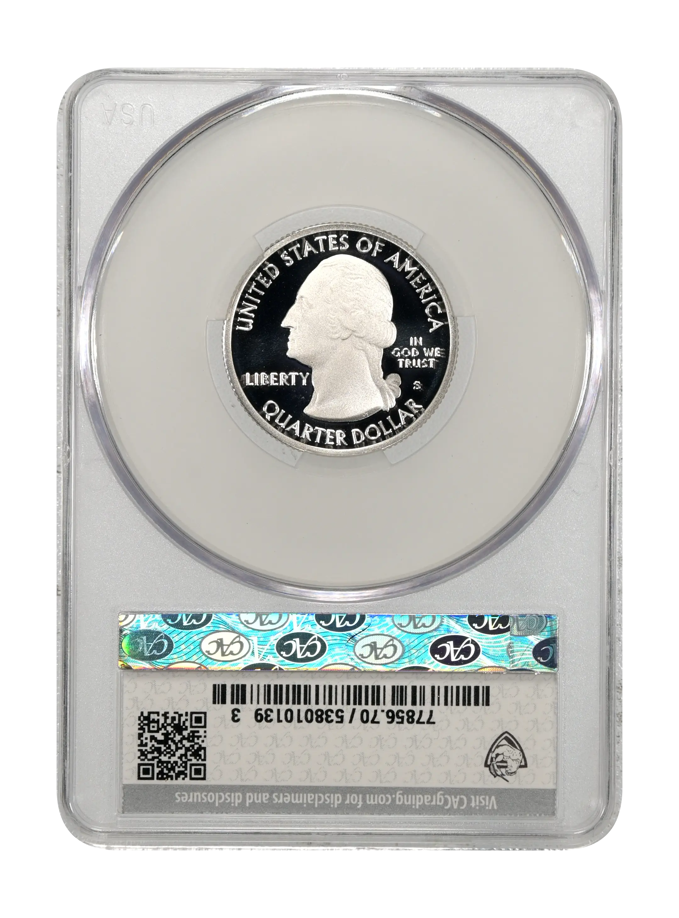 2018-S 25c Block Island, Silver PR DCAM thumbnail 12