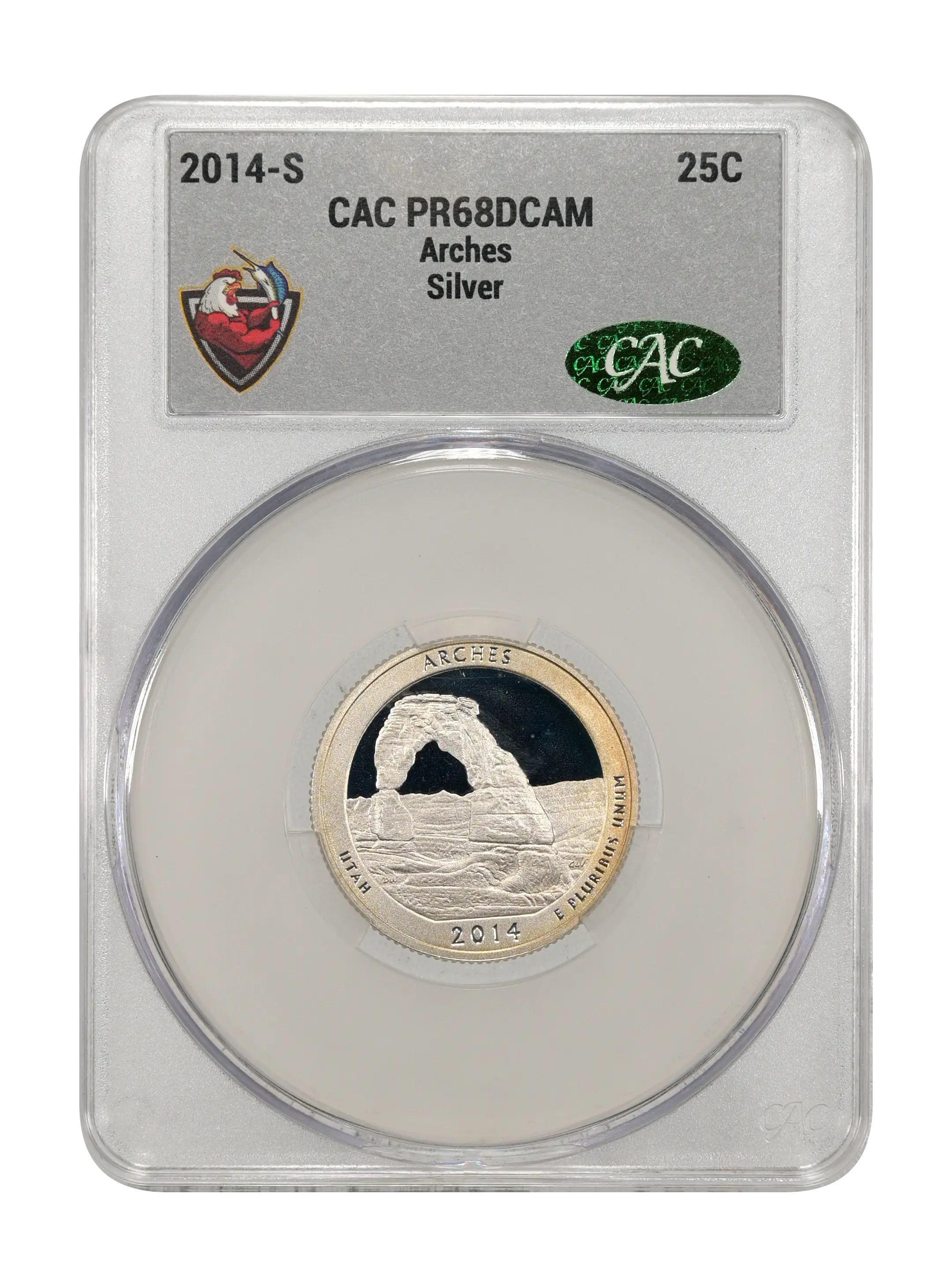 2014-S 25c Arches, Silver PR DCAM thumbnail 3
