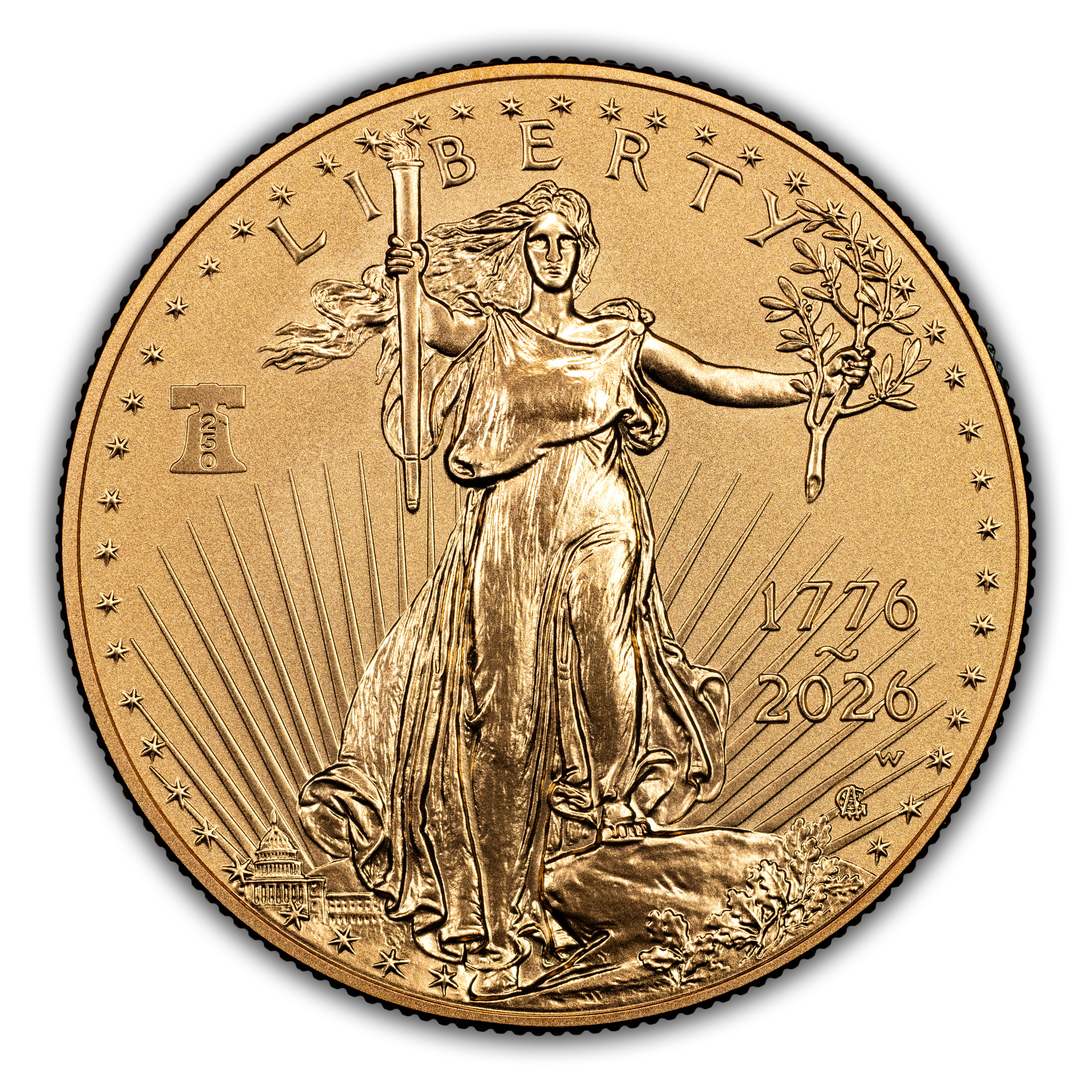 1776~2026-W G$50  Gold Eagle, Enhanced Unc, Liberty Bell Privy, 250th Anniversary MS thumbnail 3
