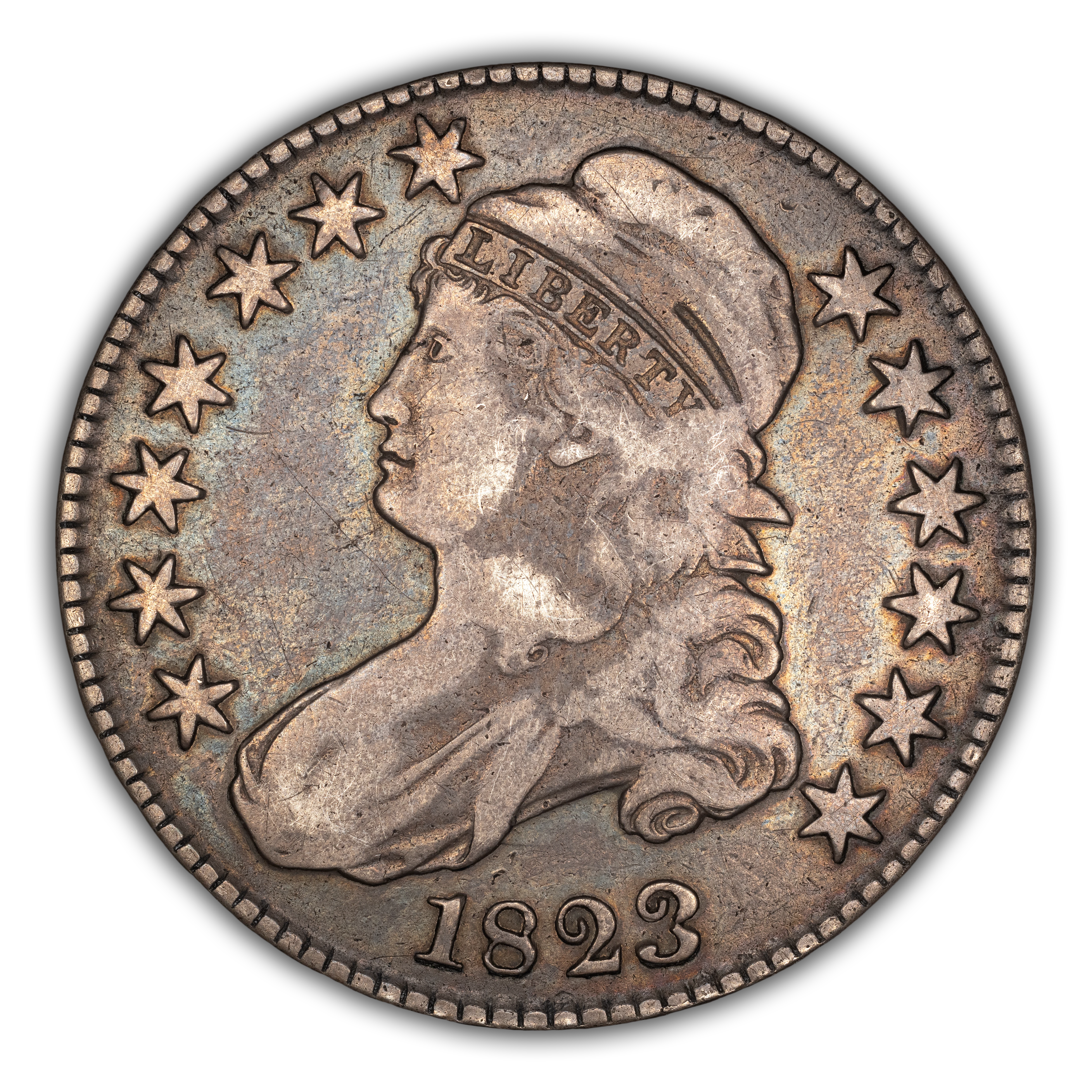 1823 50c Broken 3, O-101 MS