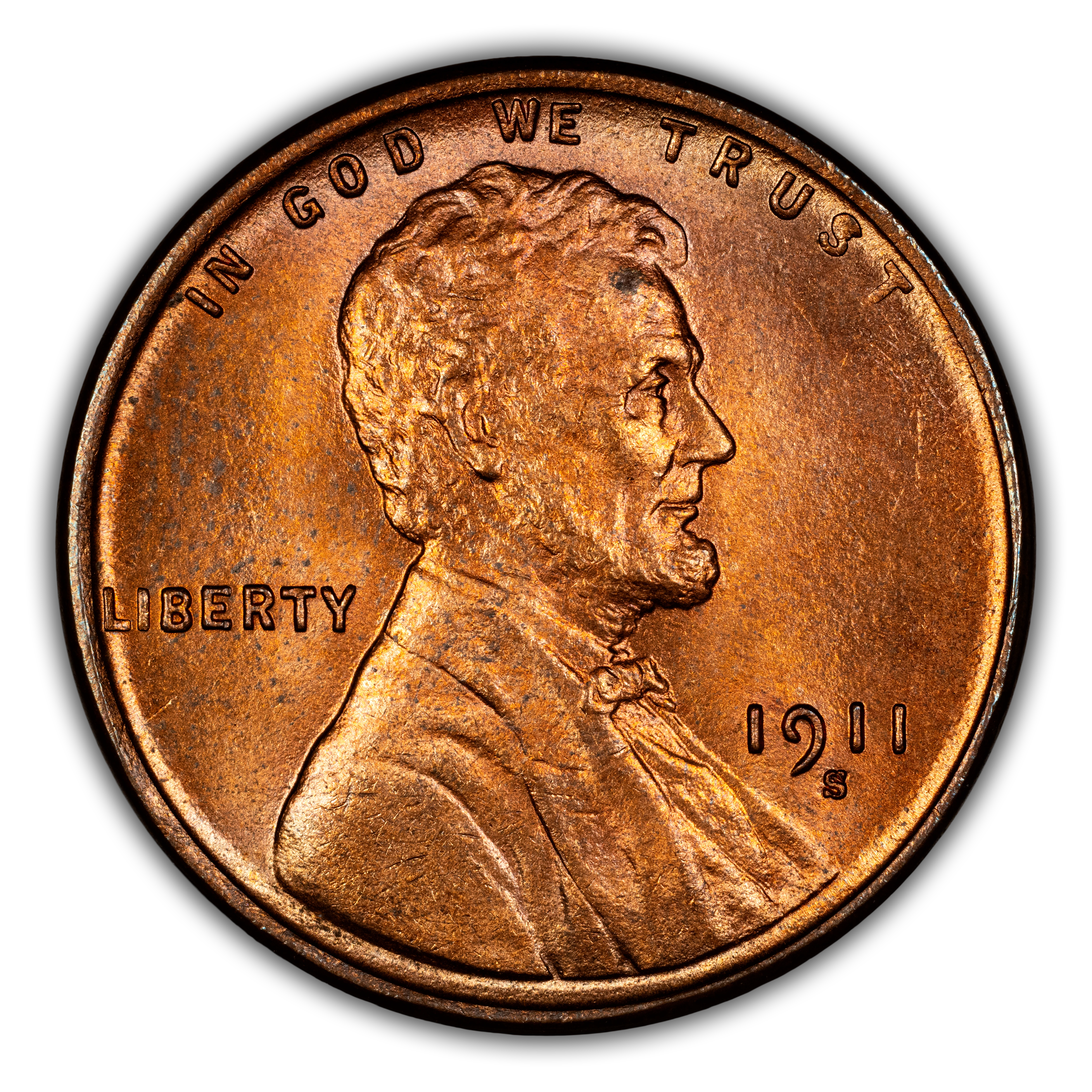 1911-S/S 1c Repunched Mintmark, FS-501 MS RD thumbnail 2