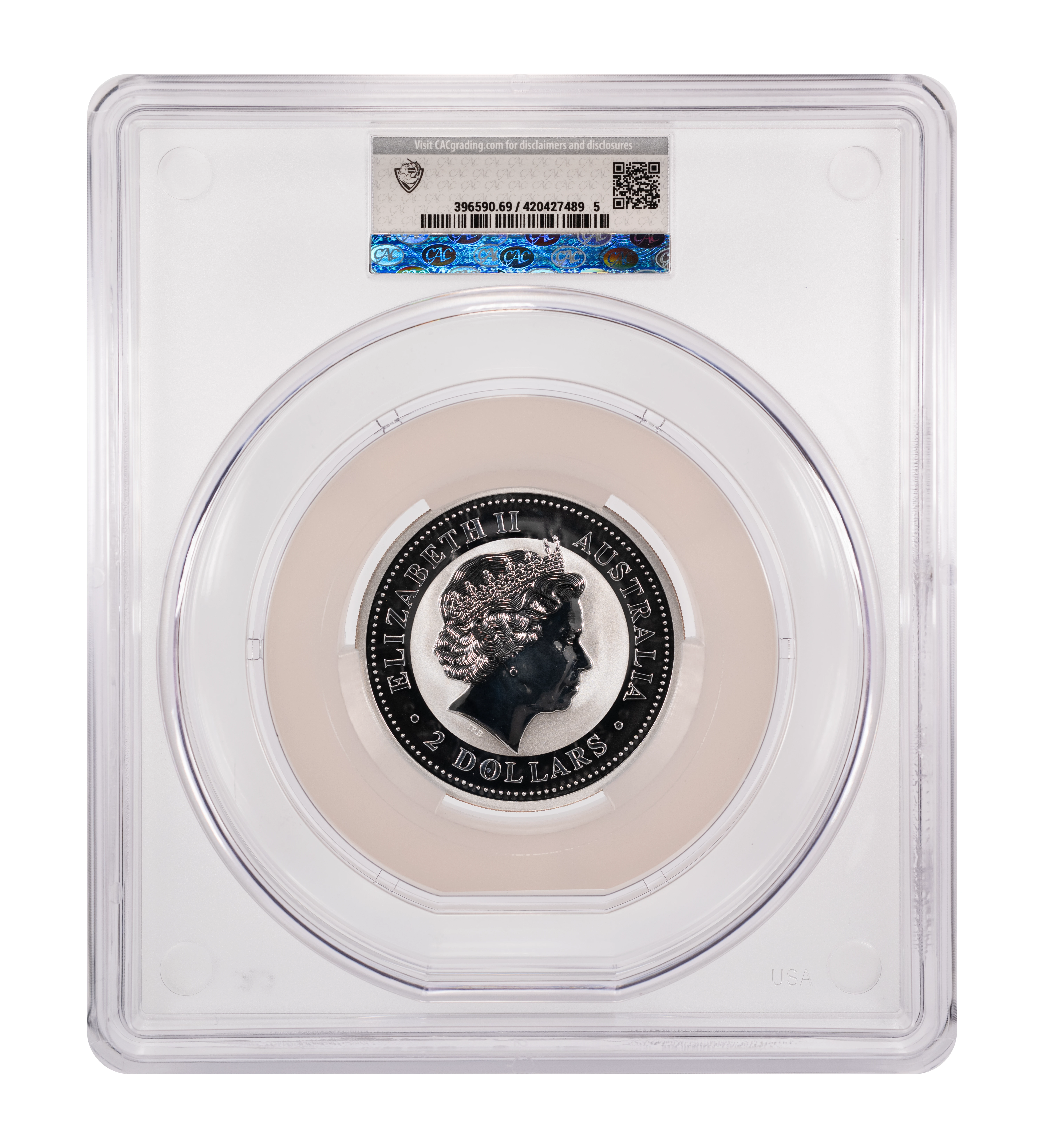 2005 S$2 2oz Silver, Year of the Rooster MS