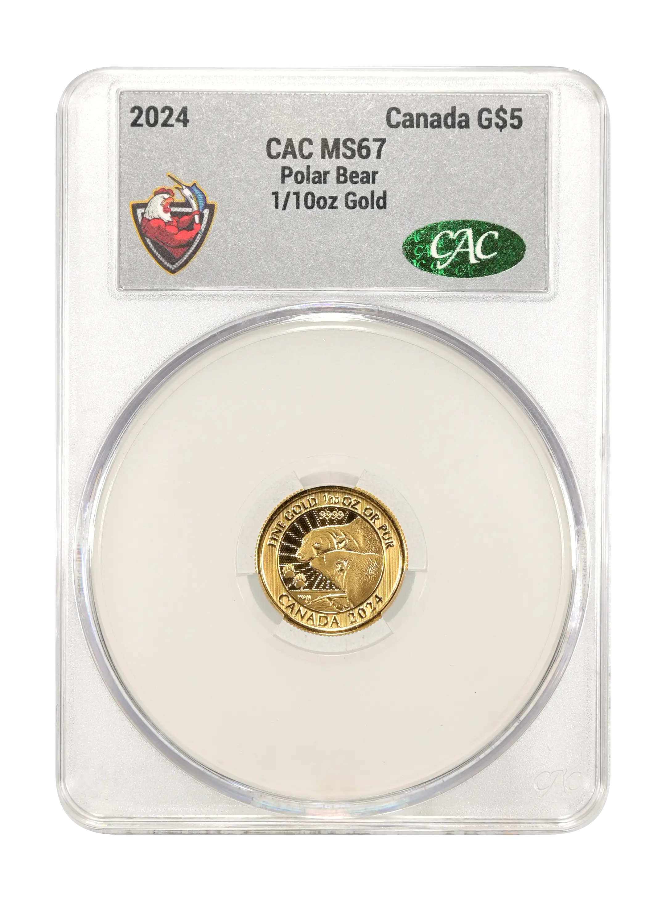 2024 G$5 1/10oz Gold, Polar Bear MS