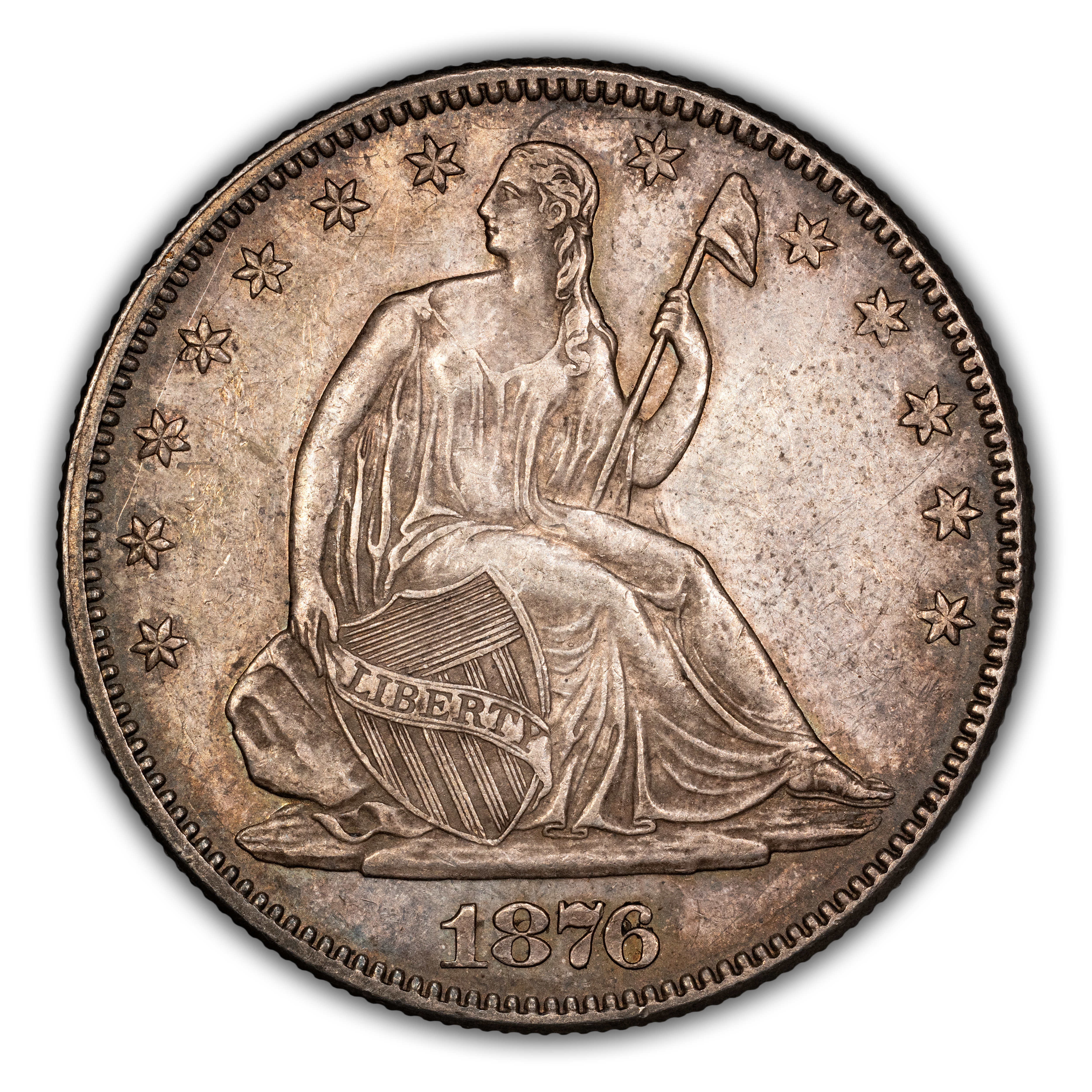 1876 50c Large Over Small Date, FS-301, WB-106 MS