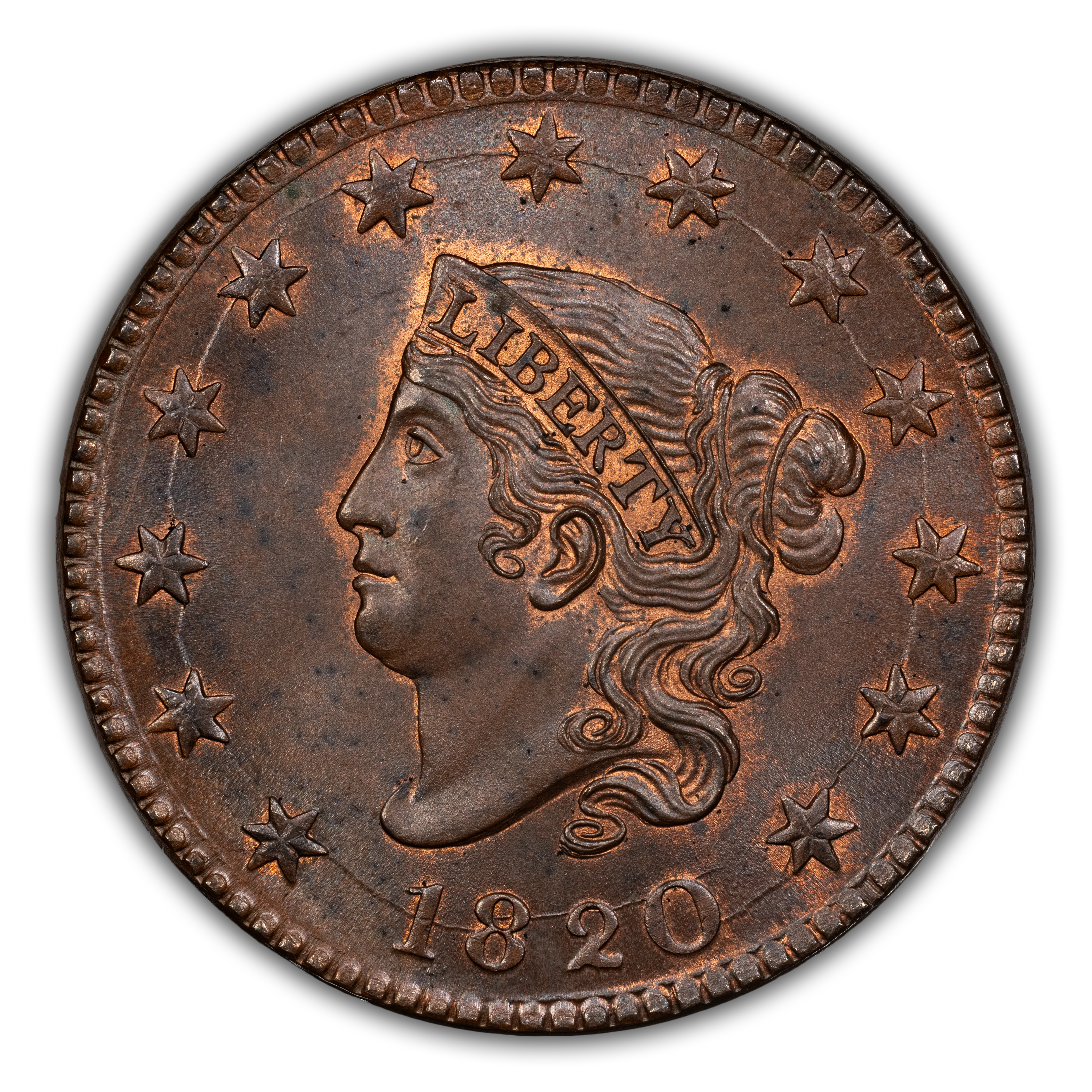 1820 1c Large Date MS BN thumbnail 3