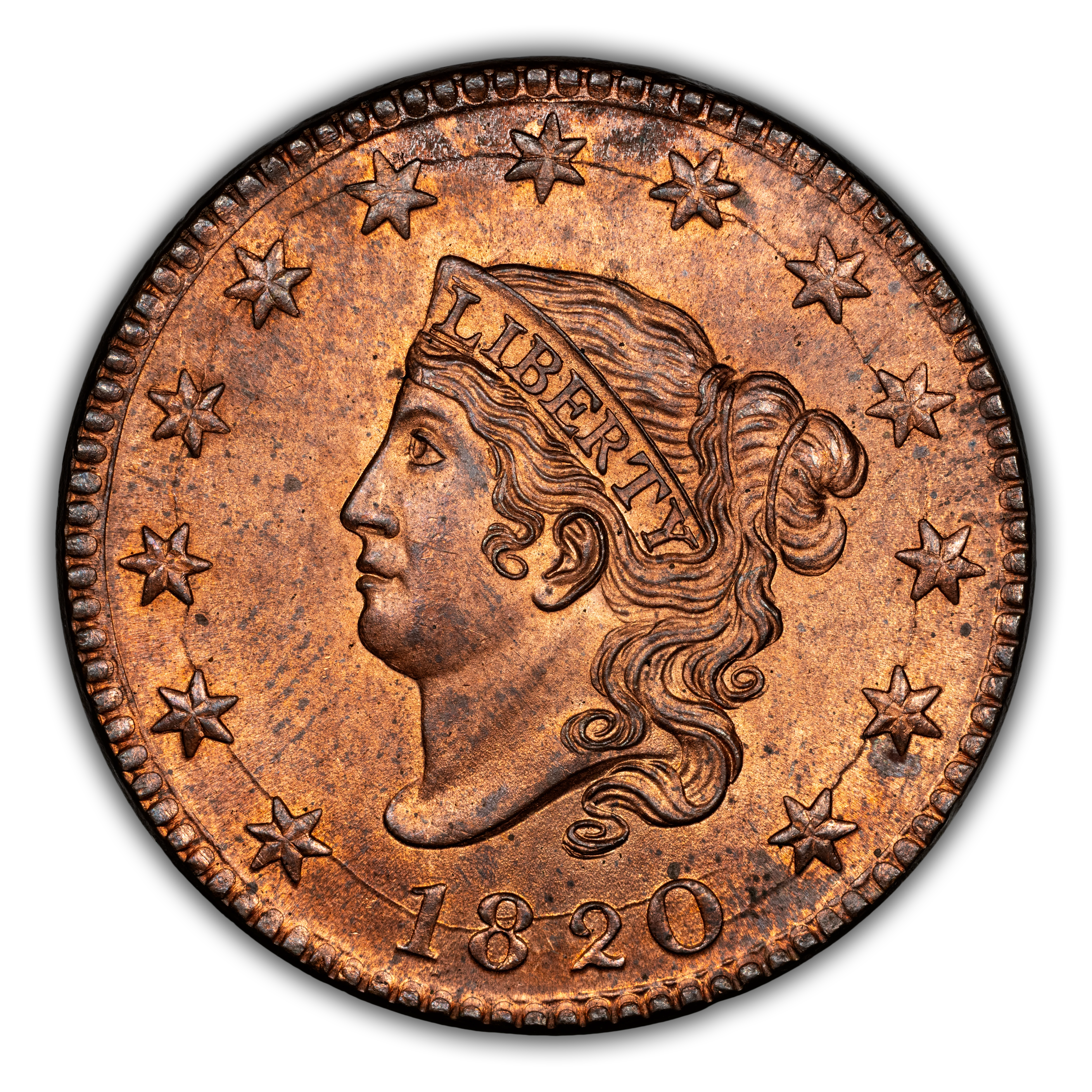1820 1c Large Date MS RB thumbnail 3