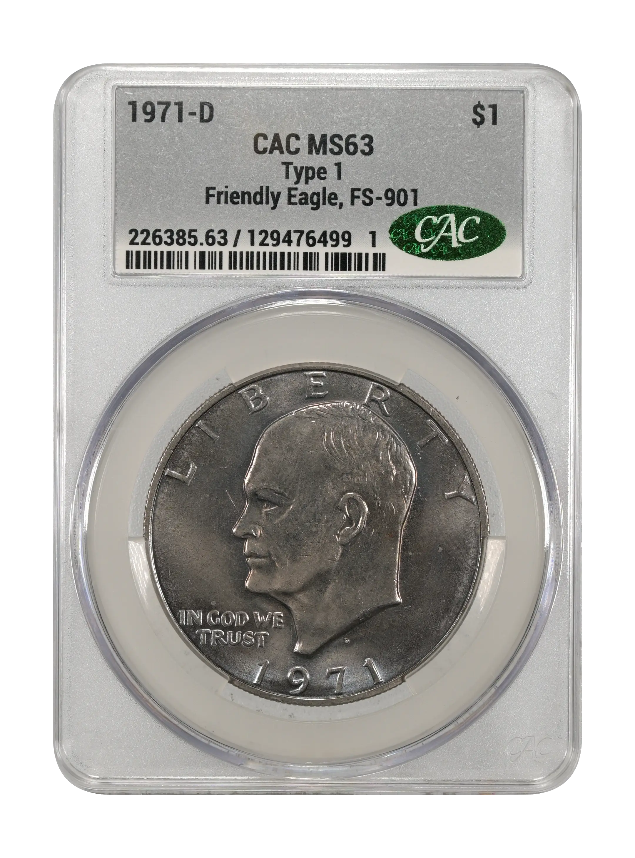 1971-D $1  Friendly Eagle, FS-901 MS thumbnail 8