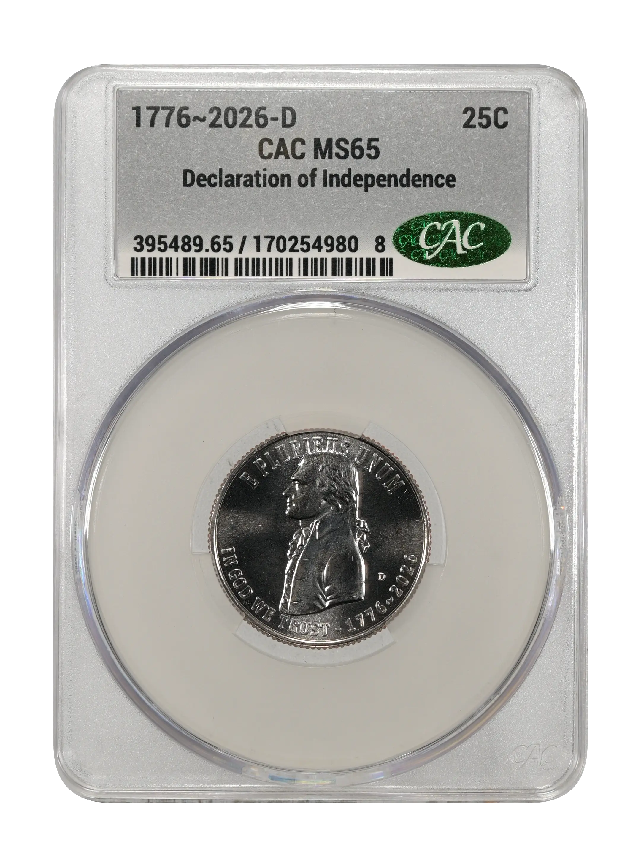 1776~2026-D 25c Declaration of Independence MS thumbnail 5