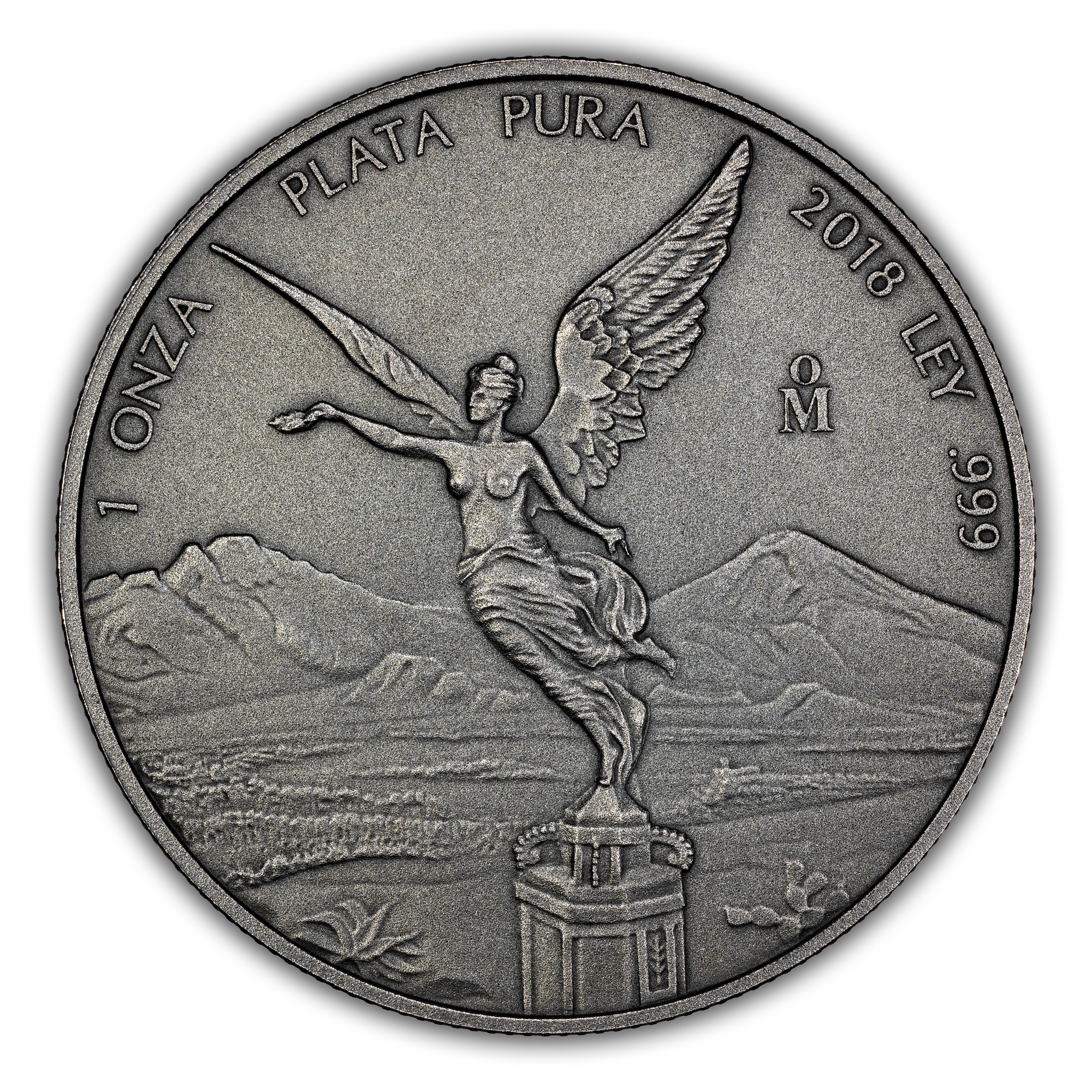 2018-Mo 1 Onza Libertad, Silver, Antiqued Finish MS (KM-639) thumbnail 3