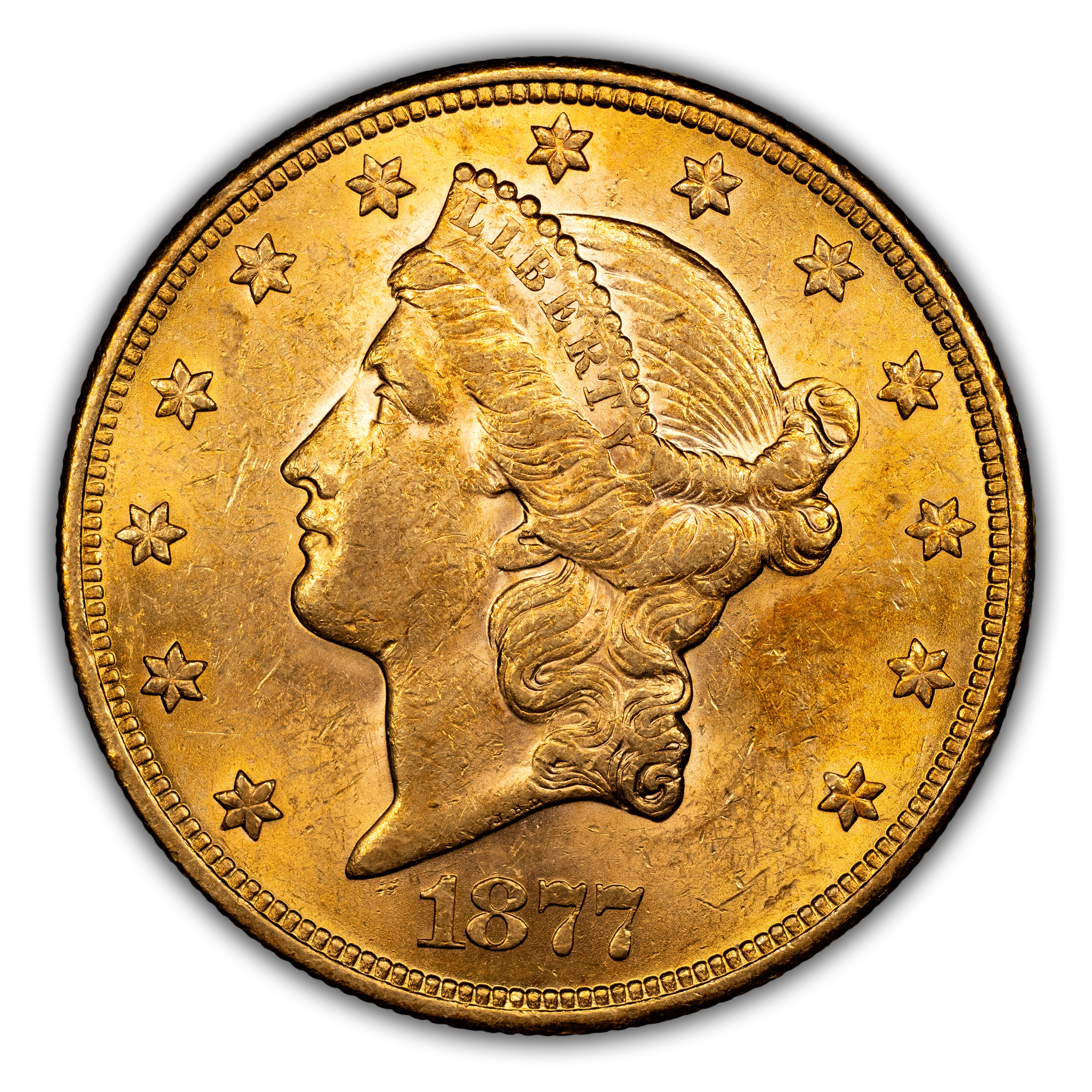 1877-S $20 MS