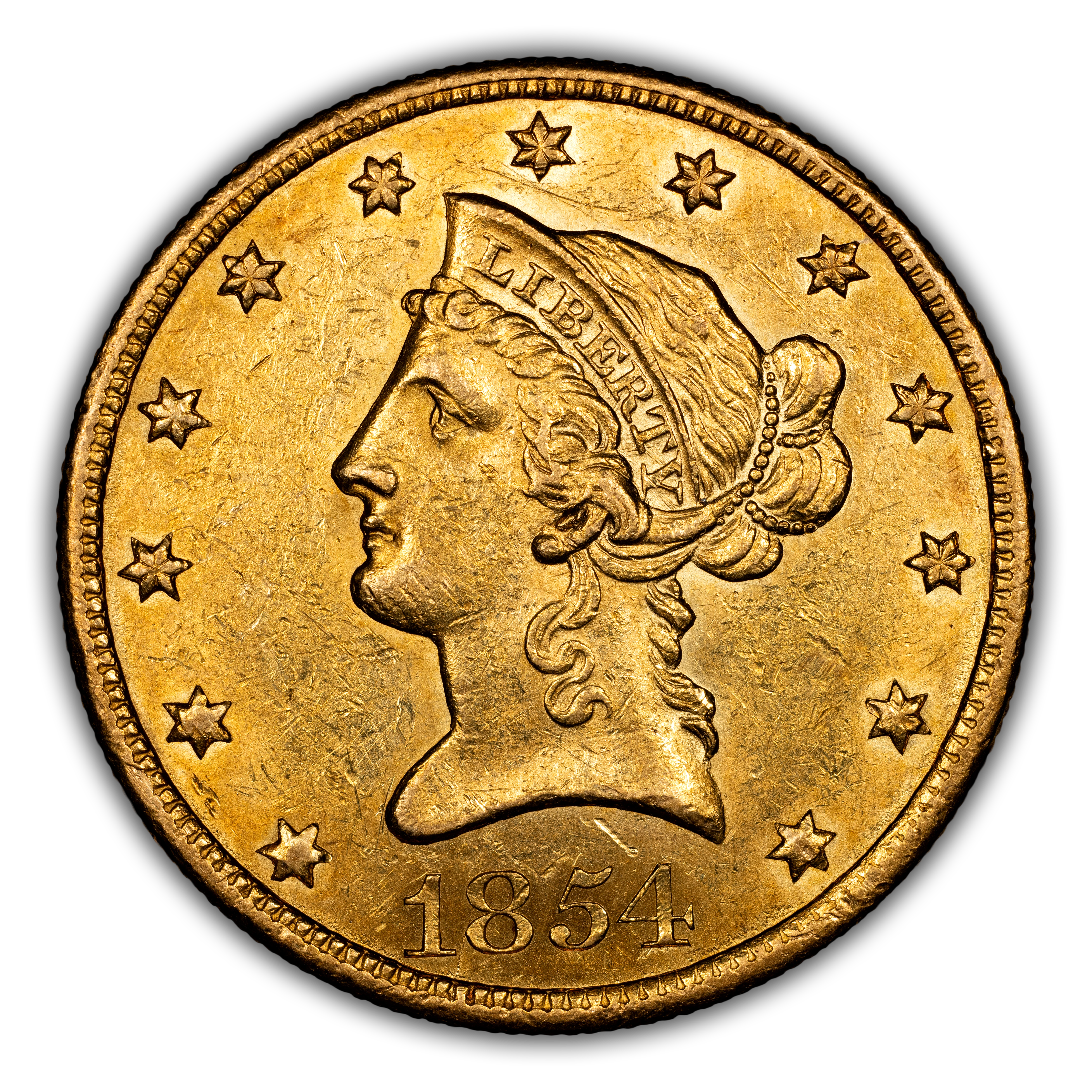 1854-O $10 Small Date MS