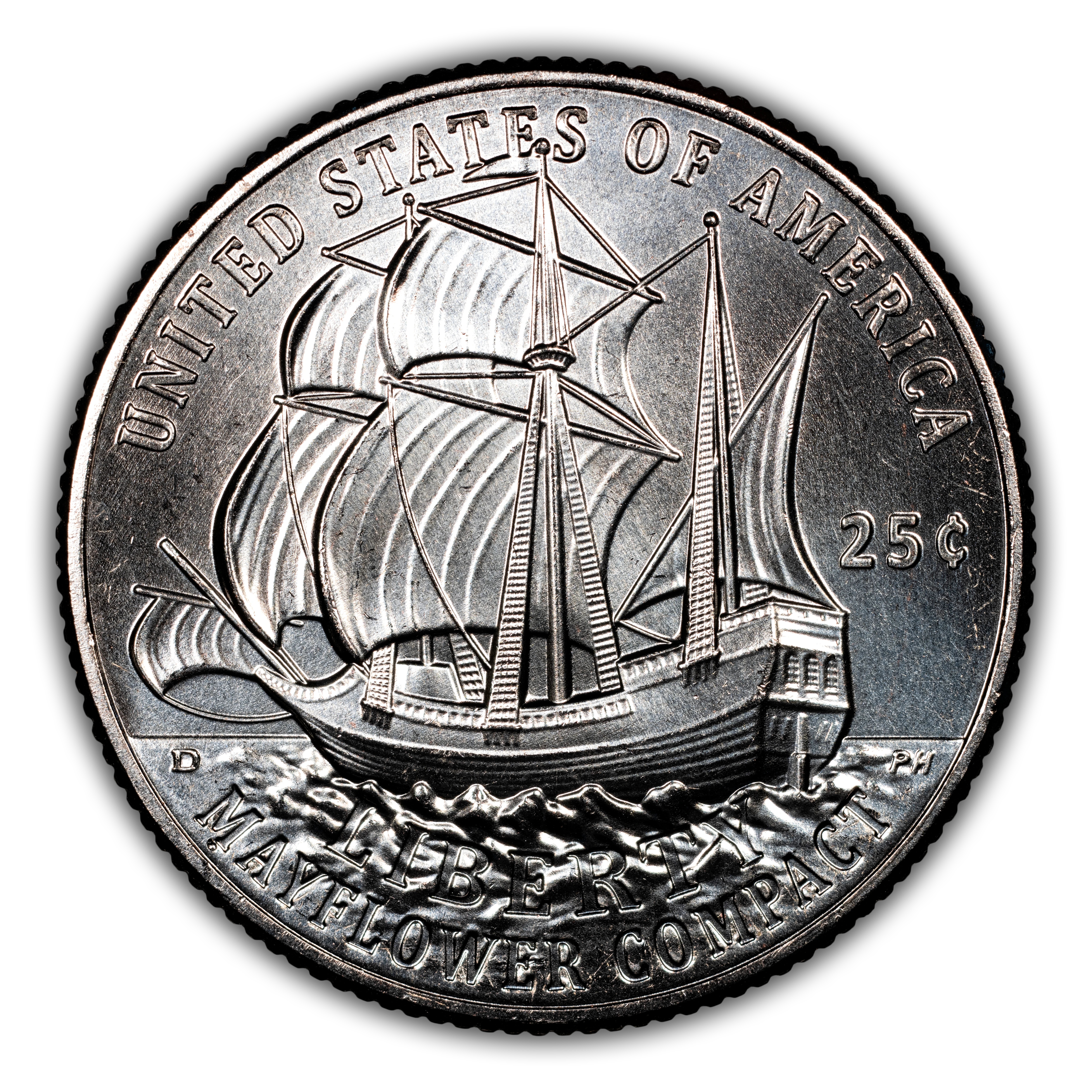 1776~2026-P 25c Mayflower Compact MS thumbnail 3