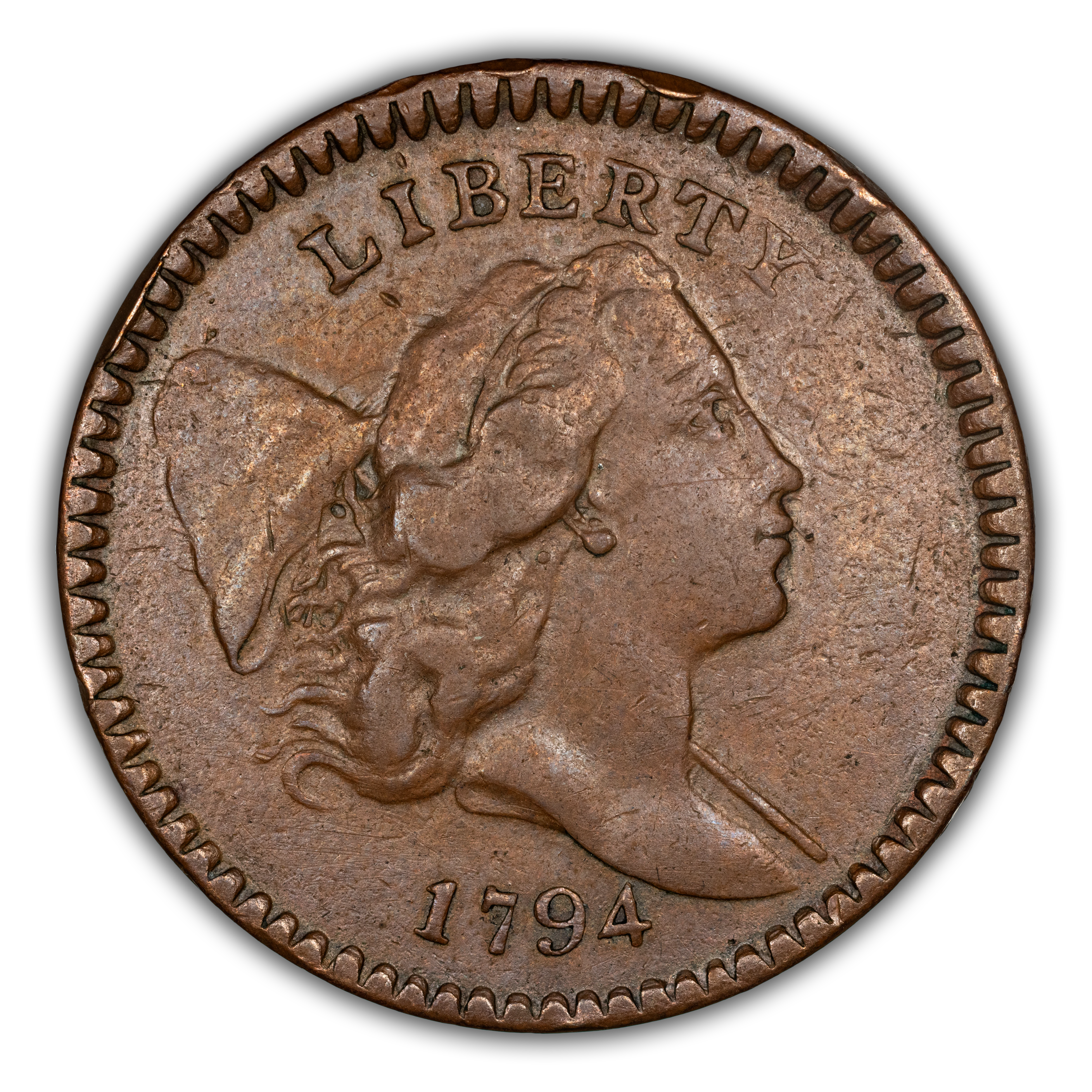 1794 1/2c High Relief Head, C-9a MS BN thumbnail 2