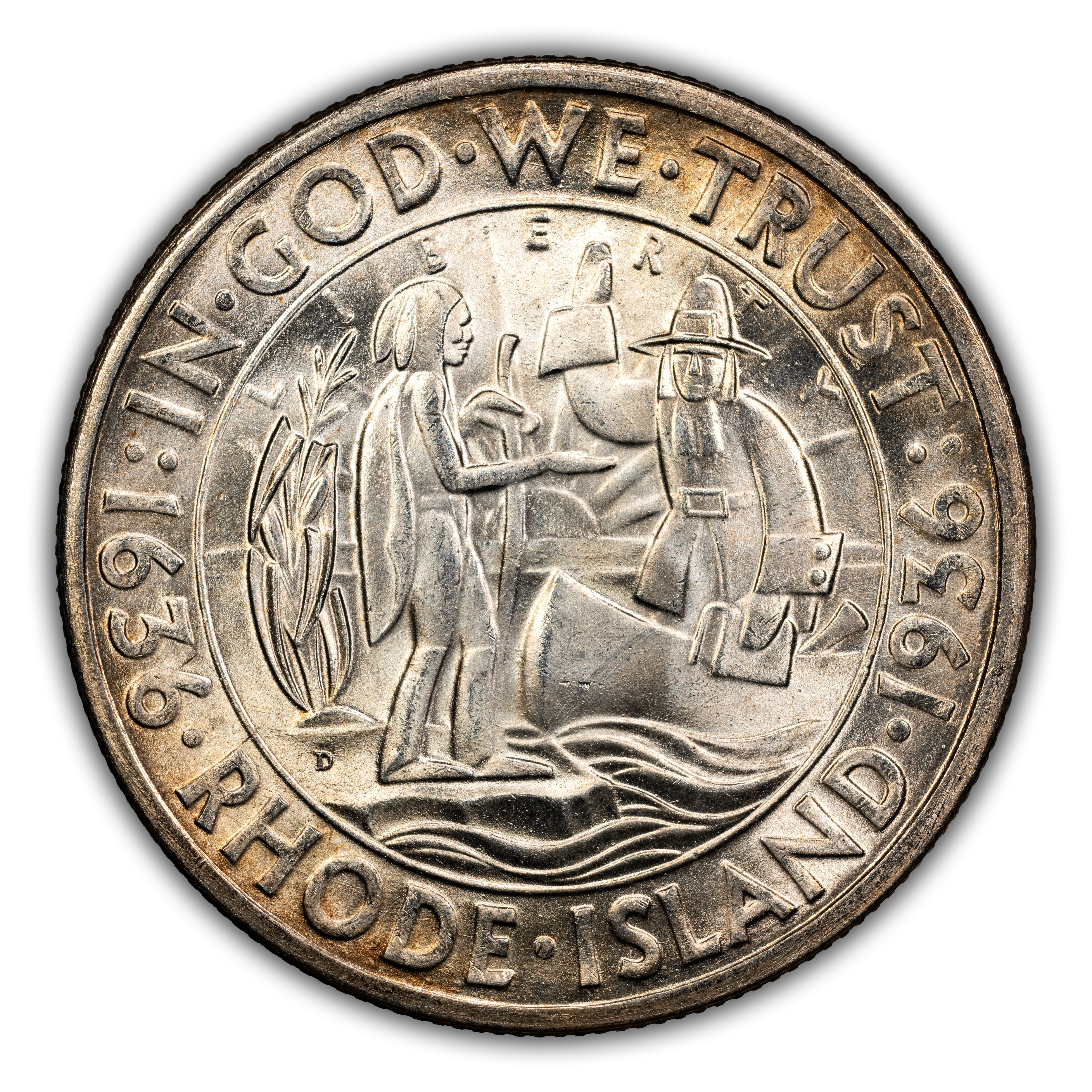 1936-D 50c Rhode Island MS thumbnail 2